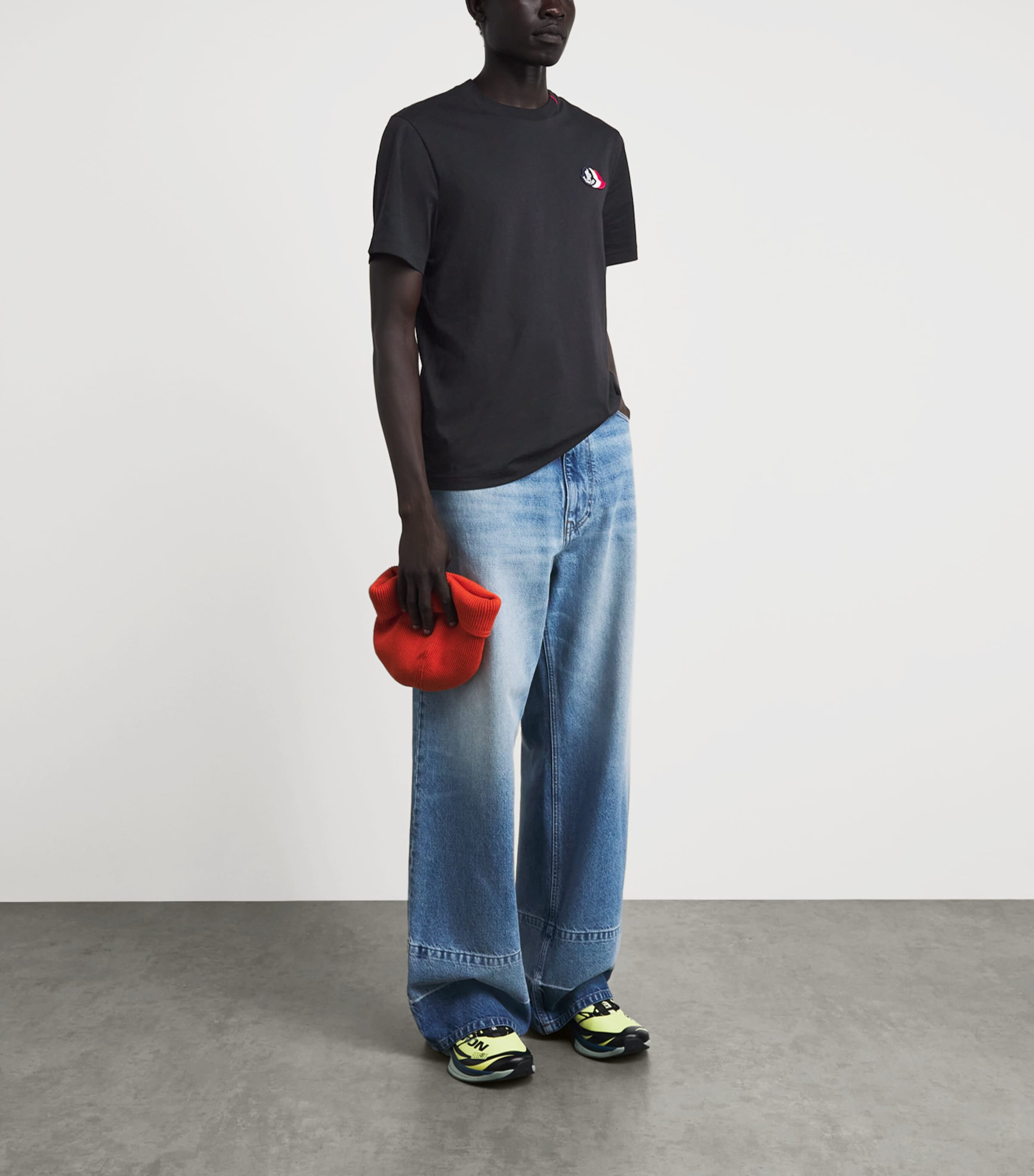 Moncler Mens Cotton Logo Patch T-Shirt Image 2