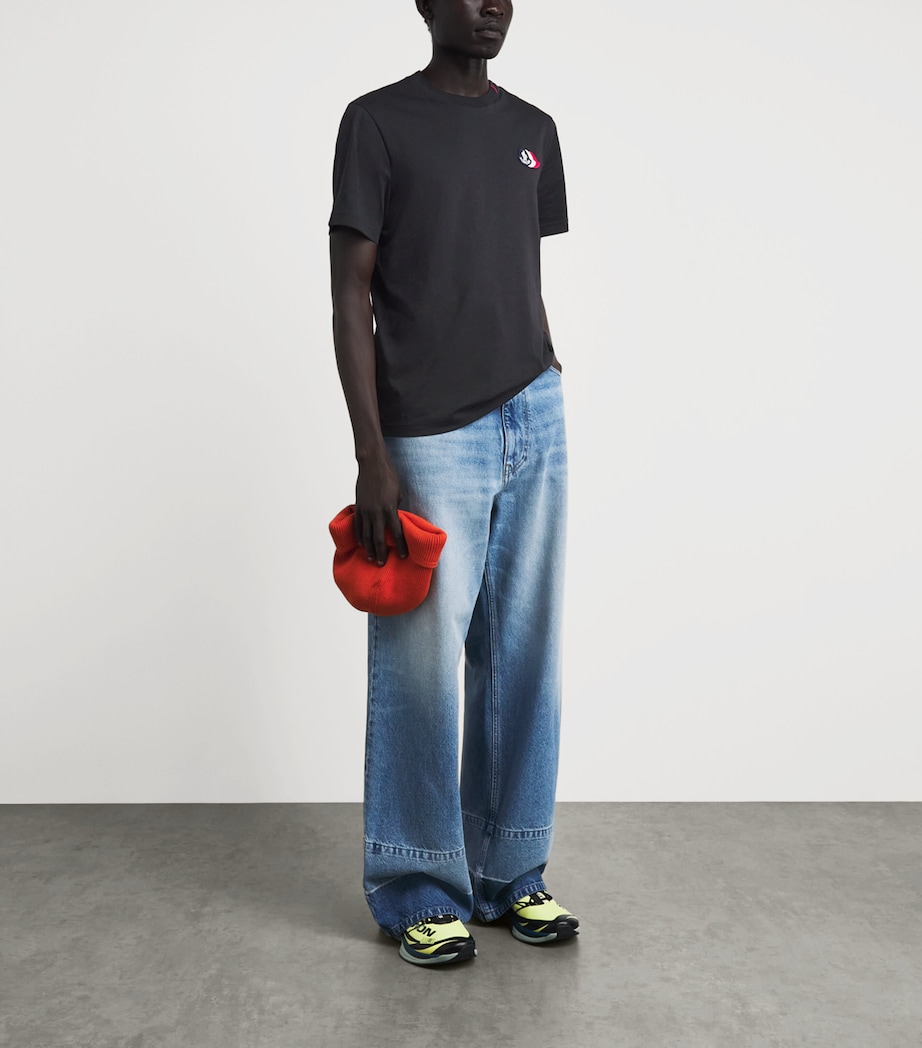 Moncler Mens Cotton Logo Patch T-Shirt Image 2