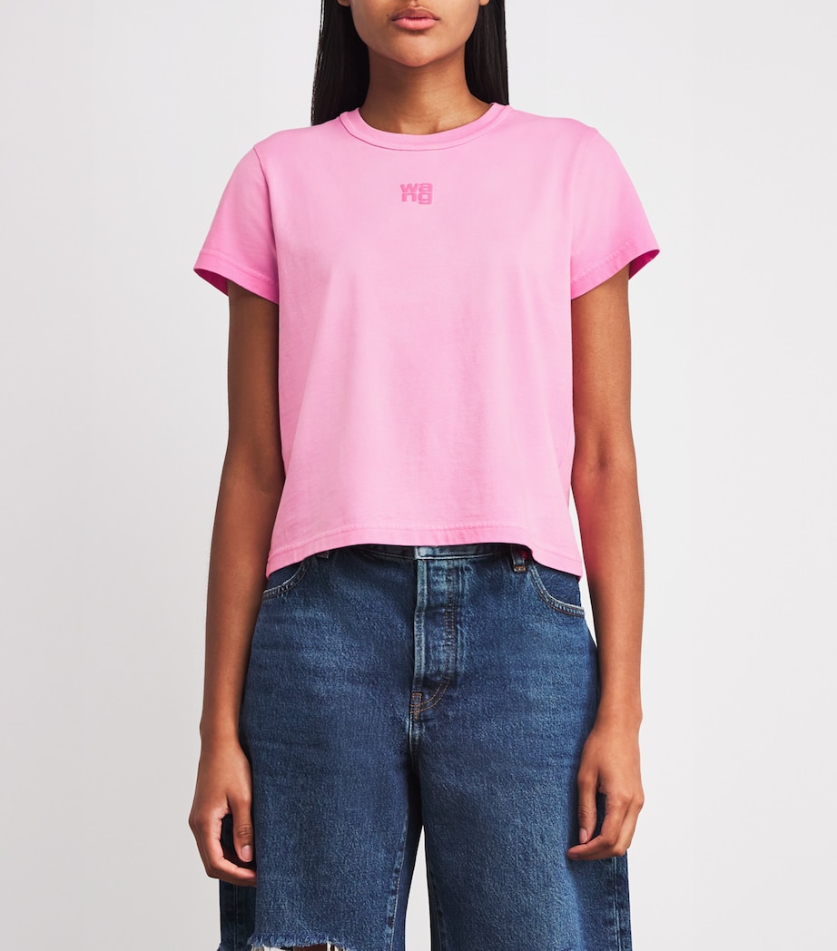 Cotton Logo T-Shirt 936C WASHED LOTUS Image 3