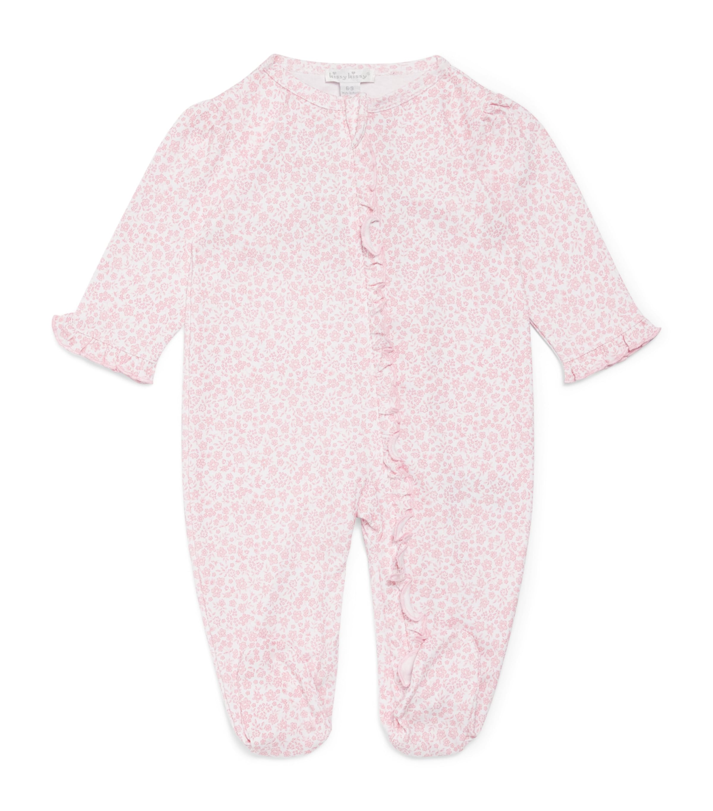 Kissy Kissy Pima Cotton Floral All-In-One (0-9 Months) Pink Image 1