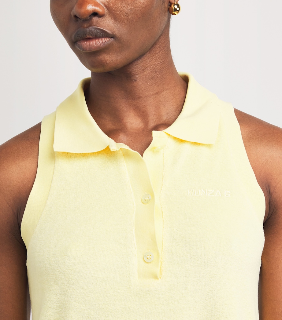 Hunza G Womens Towelling Tennis Mini Dress Butter Image 3