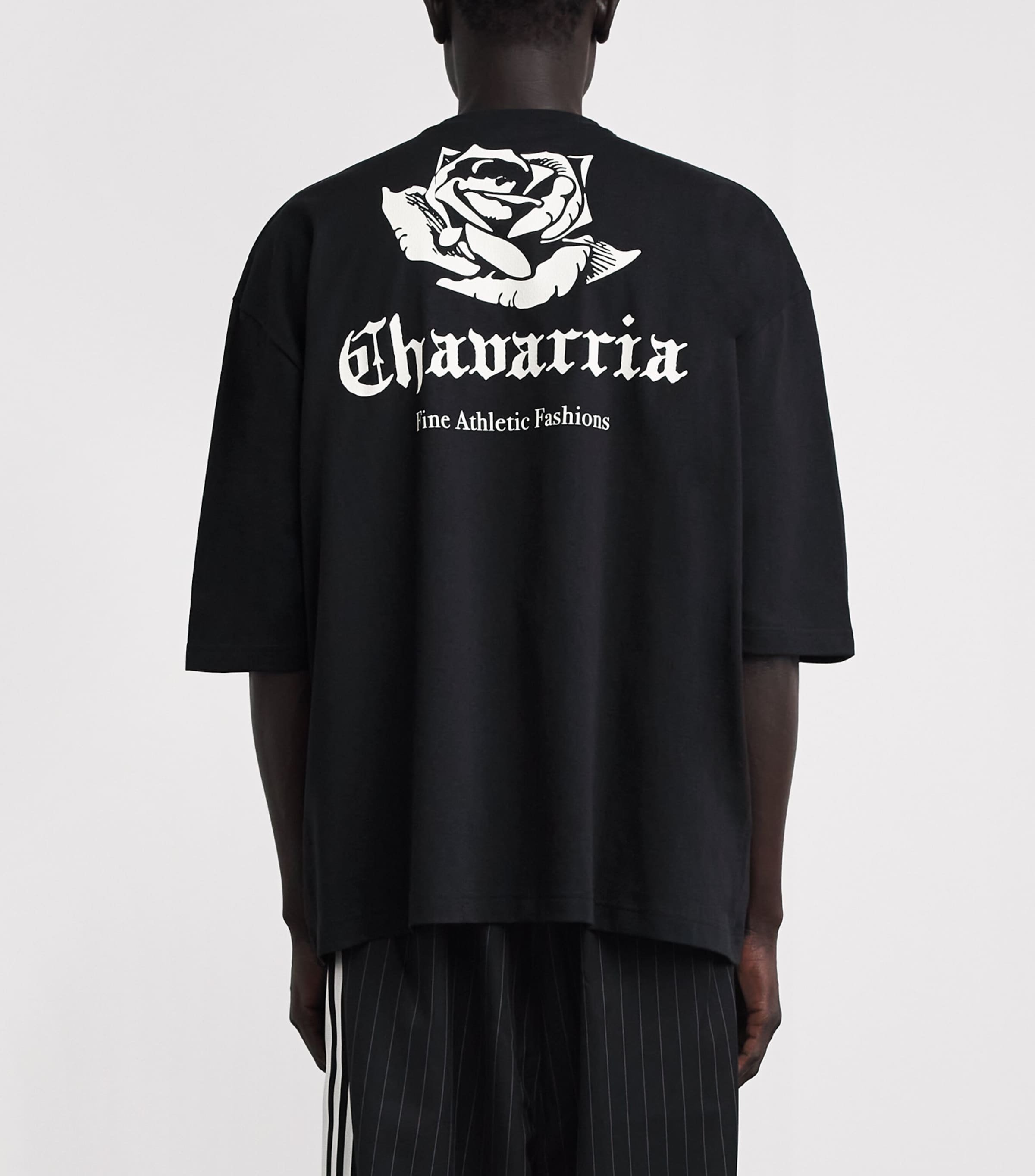 Willy Chavarria Mens x adidas Originals Logo T-Shirt Black Image 5