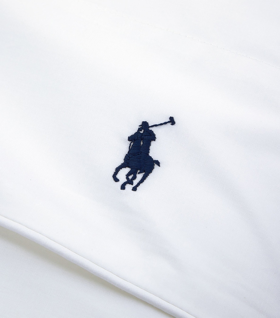 Ralph Lauren Home Polo Player Super King Flat Sheet (270cm x 280cm) White Image 3