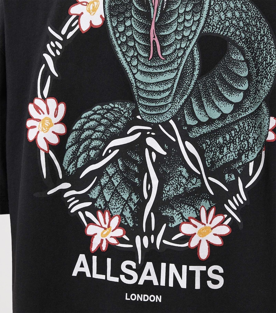 Organic Cotton Snakebite T-Shirt WASHED BLACK Image 8