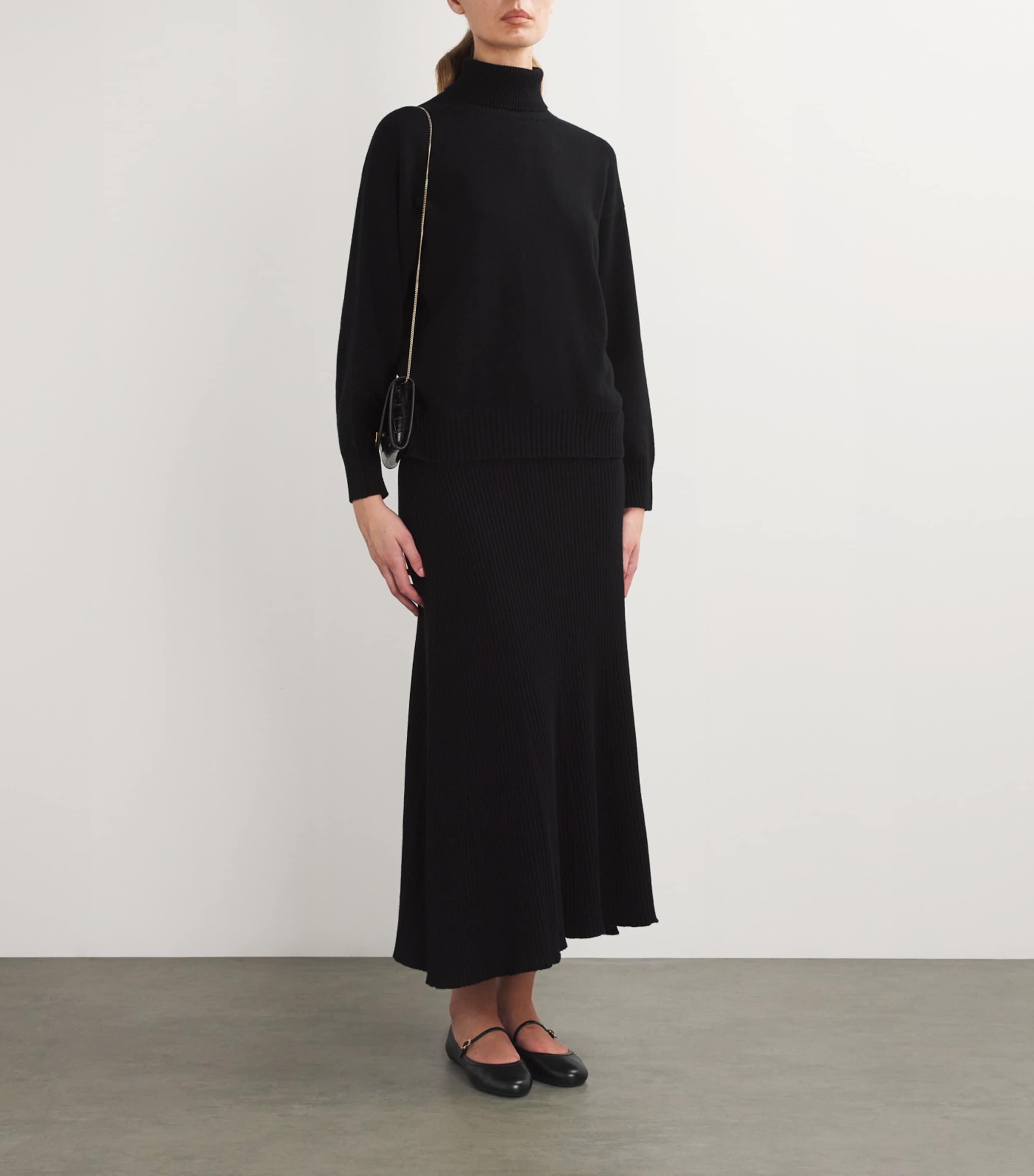 Leather Ballet Flats BLACK Image 5