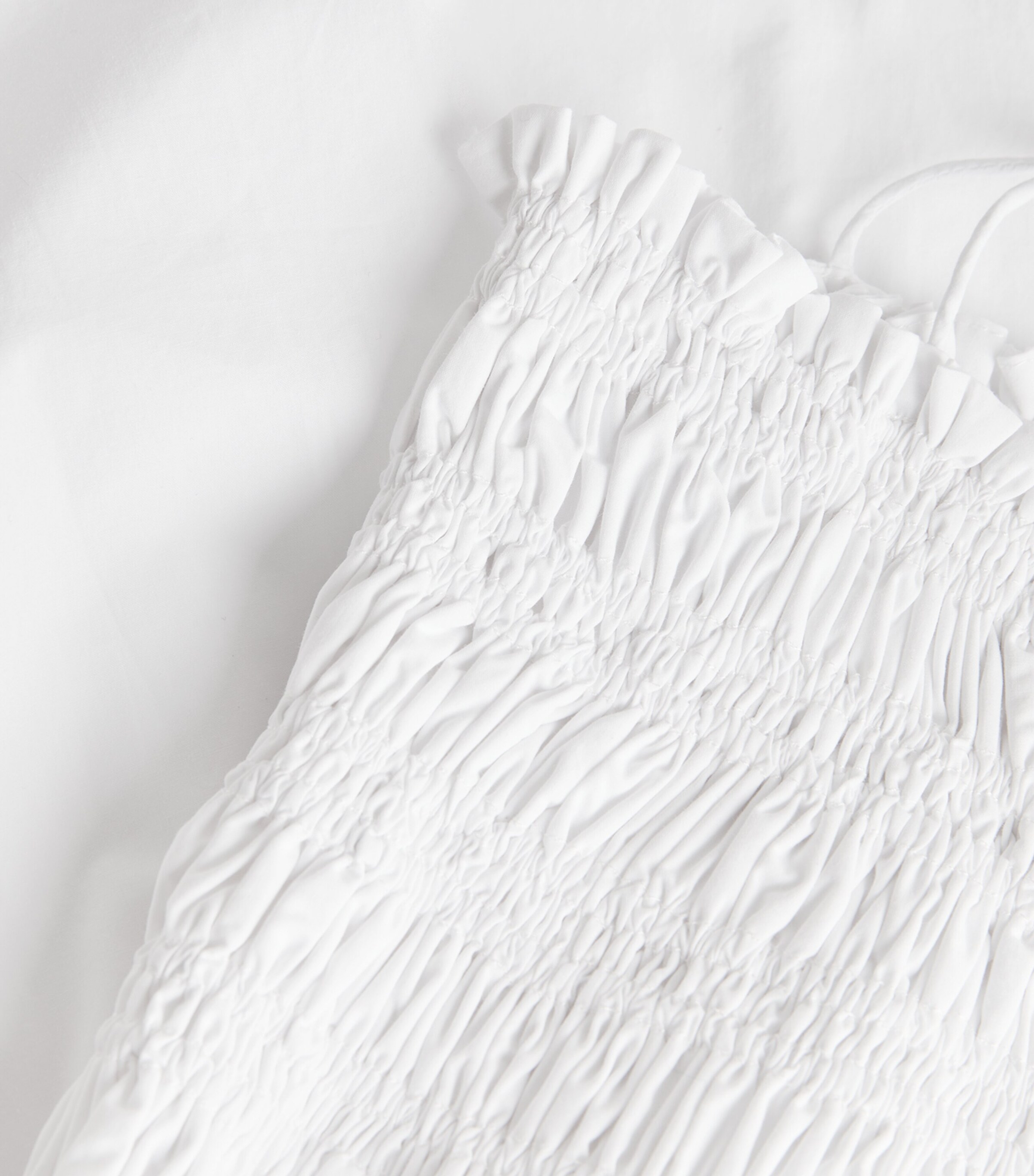 Organic Cotton Mini Dress WHITE WHI Image 5