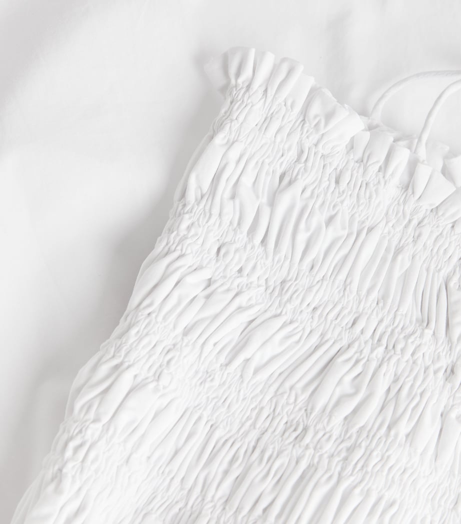 Organic Cotton Mini Dress WHITE WHI Image 5