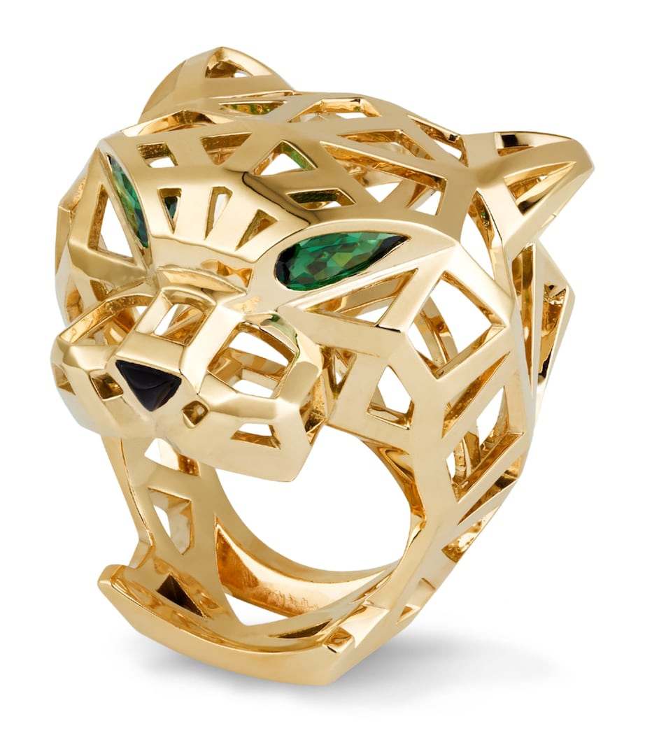 Cartier Yellow Gold, Tsavorite Garnet and Onyx Panthère de Cartier Ring Yellow Gold Image 1