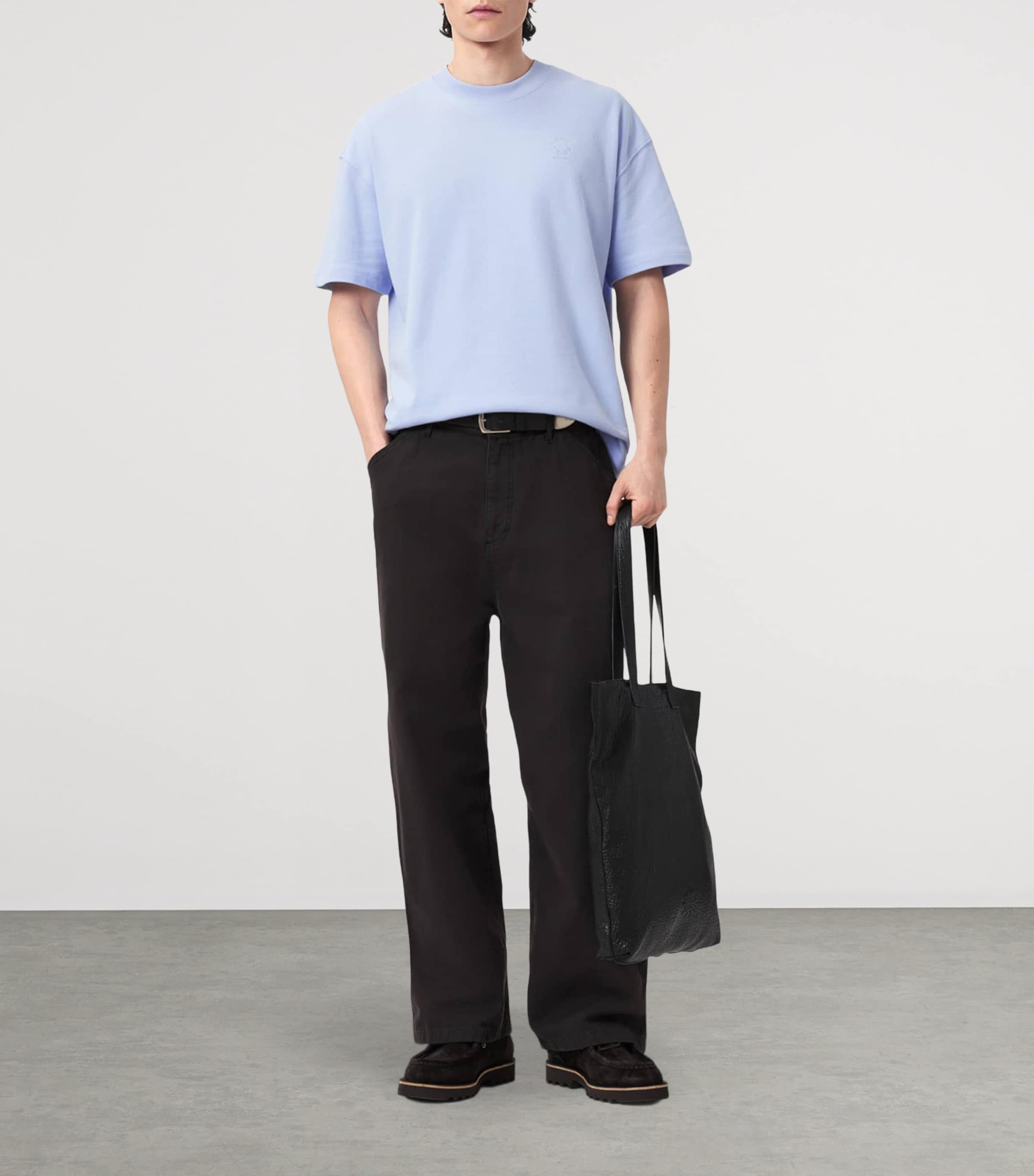 AllSaints Mens Organic Cotton Haven T-Shirt Villa Blue Image 5