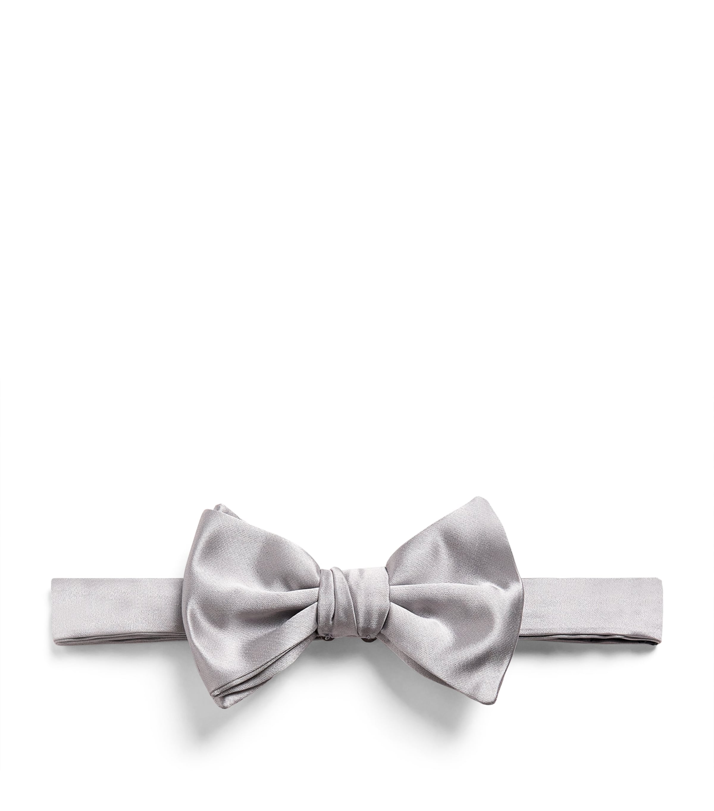 Emporio Armani Silk Bow Tie In Gray
