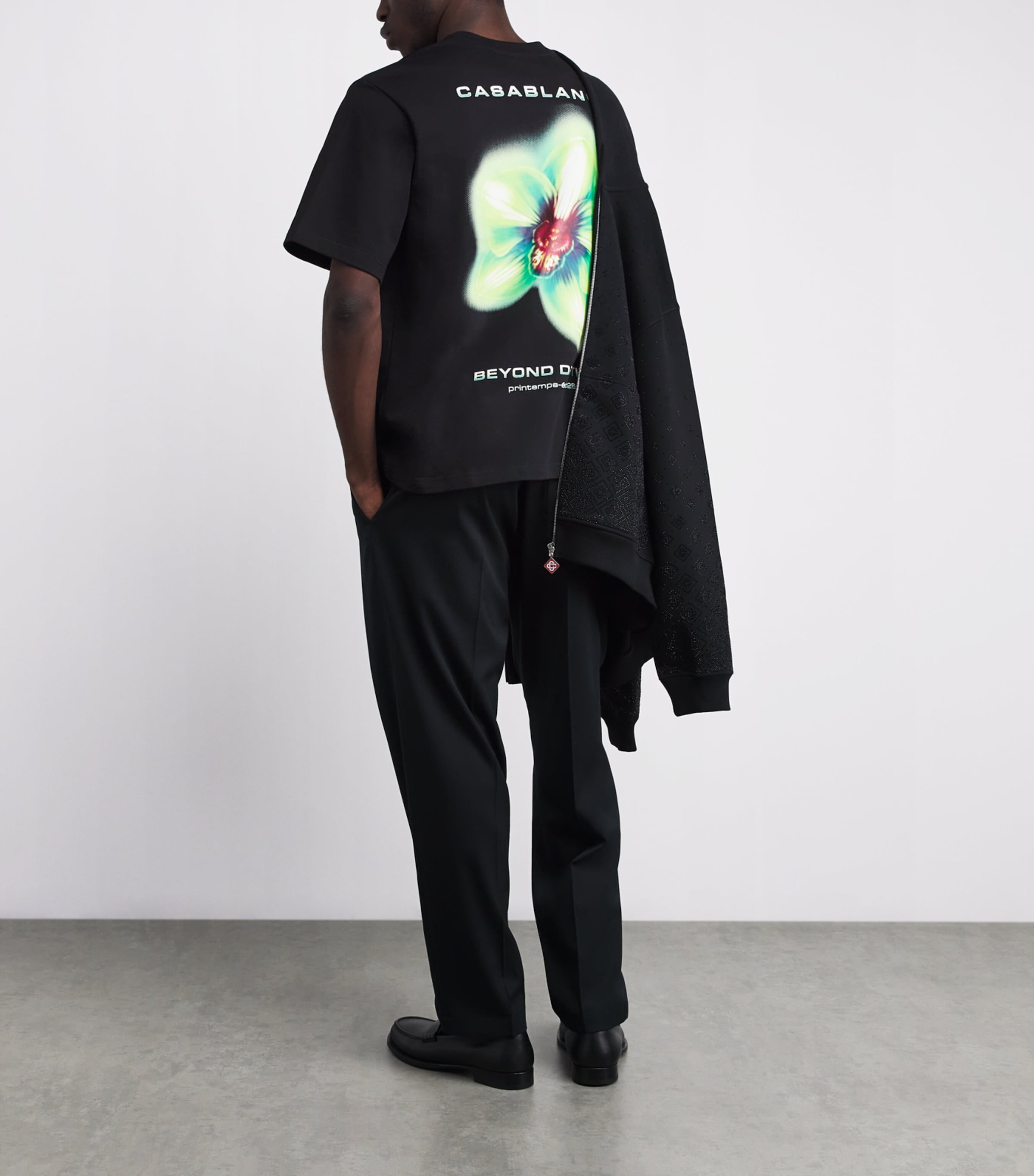 Organic Cotton Glitch Orchid T-Shirt L'ARCHE BLACK Image 2