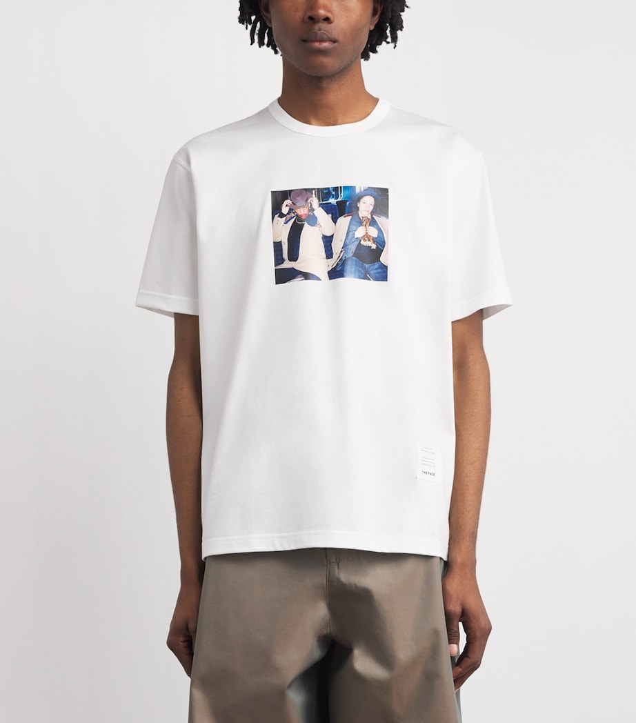 Junya Watanabe MAN Mens Cotton Graphic T-Shirt White Image 4