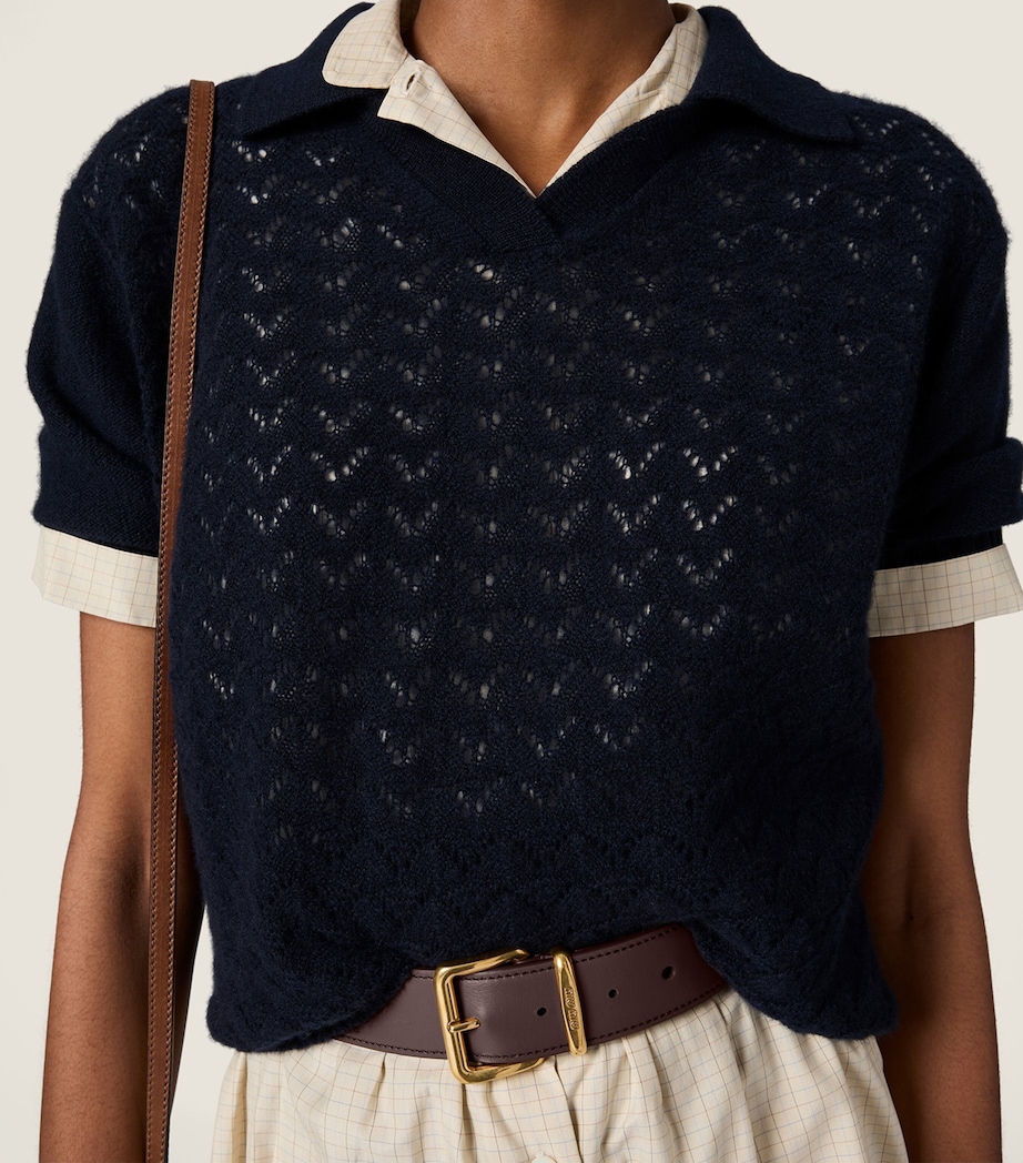 Miu Miu Womens Cashmere Polo Shirt Image 4