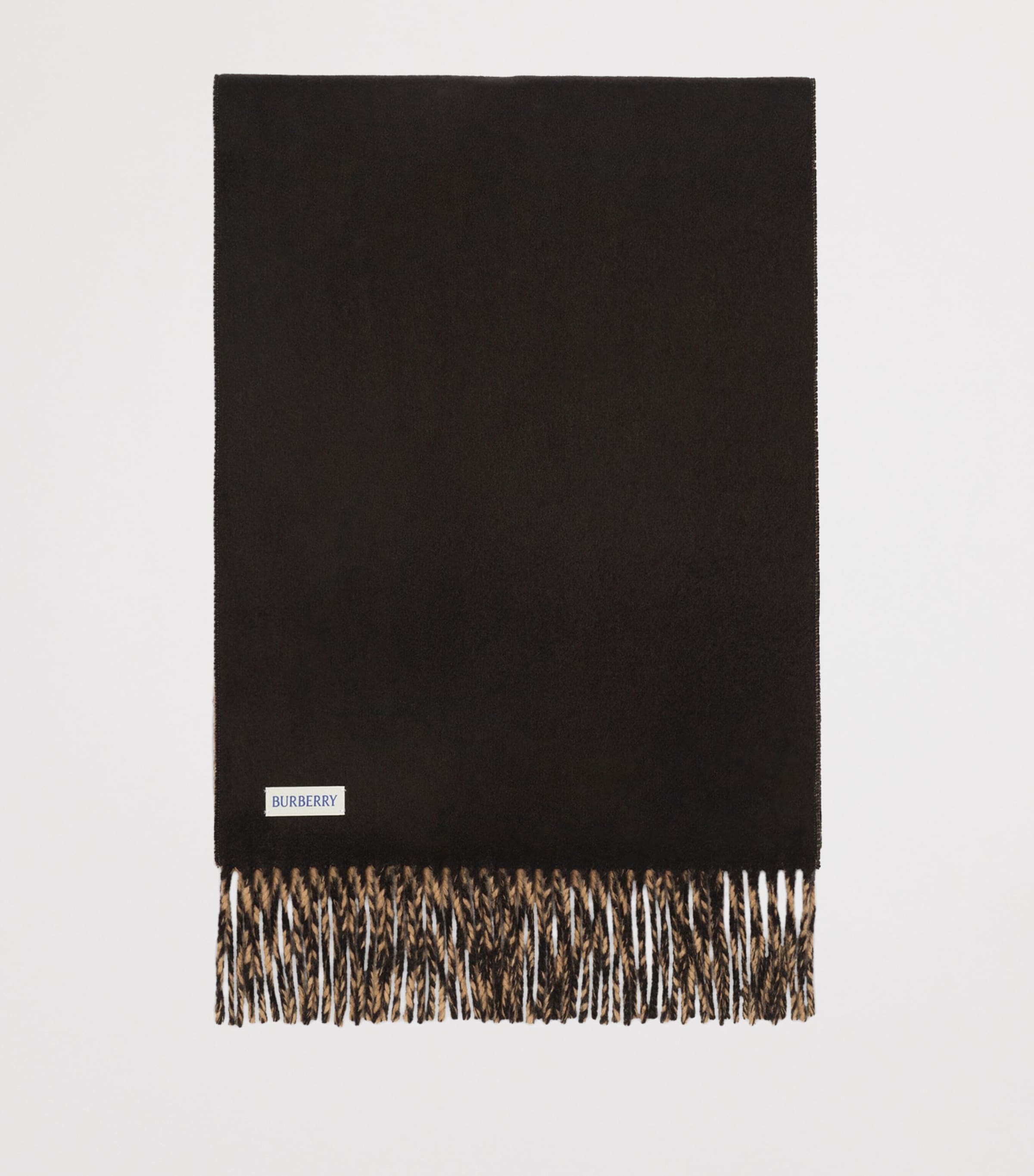 Burberry Cashmere Reversible Scarf Camel/black Image 6