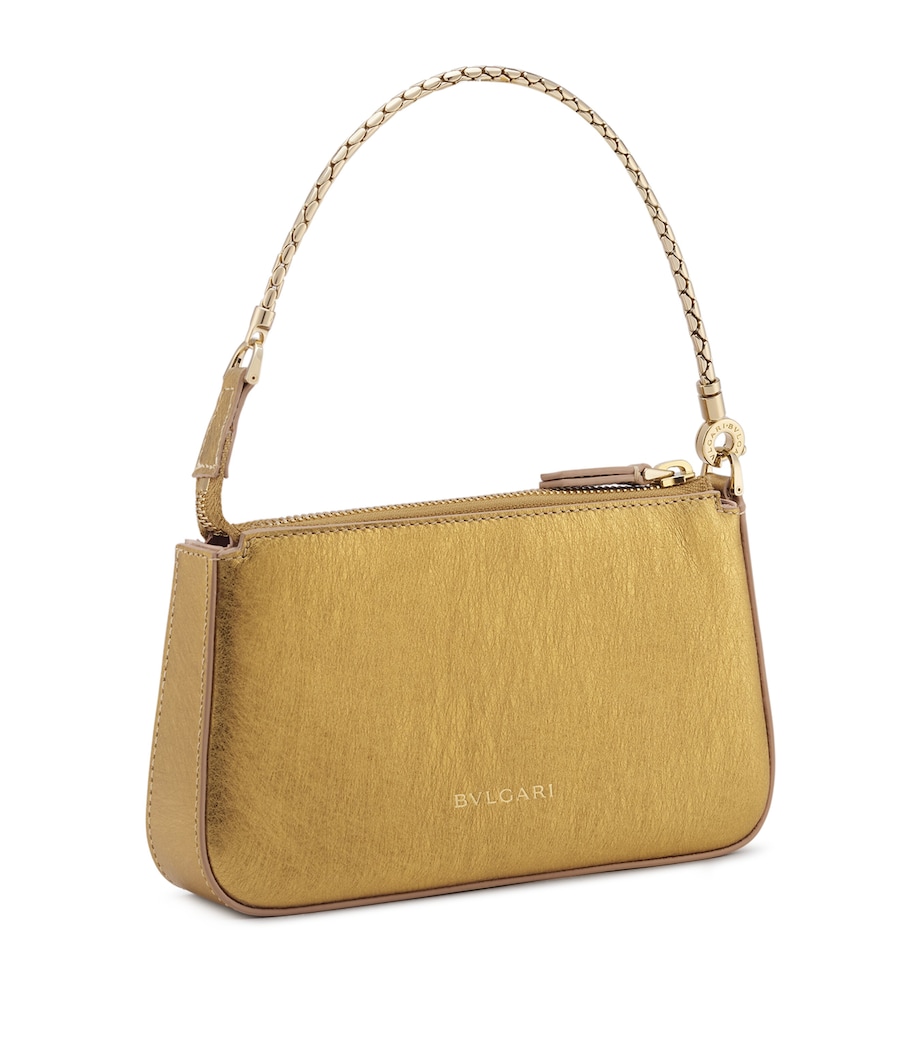 Leather Serpenti Forever Clutch Bag GOLD Image 2