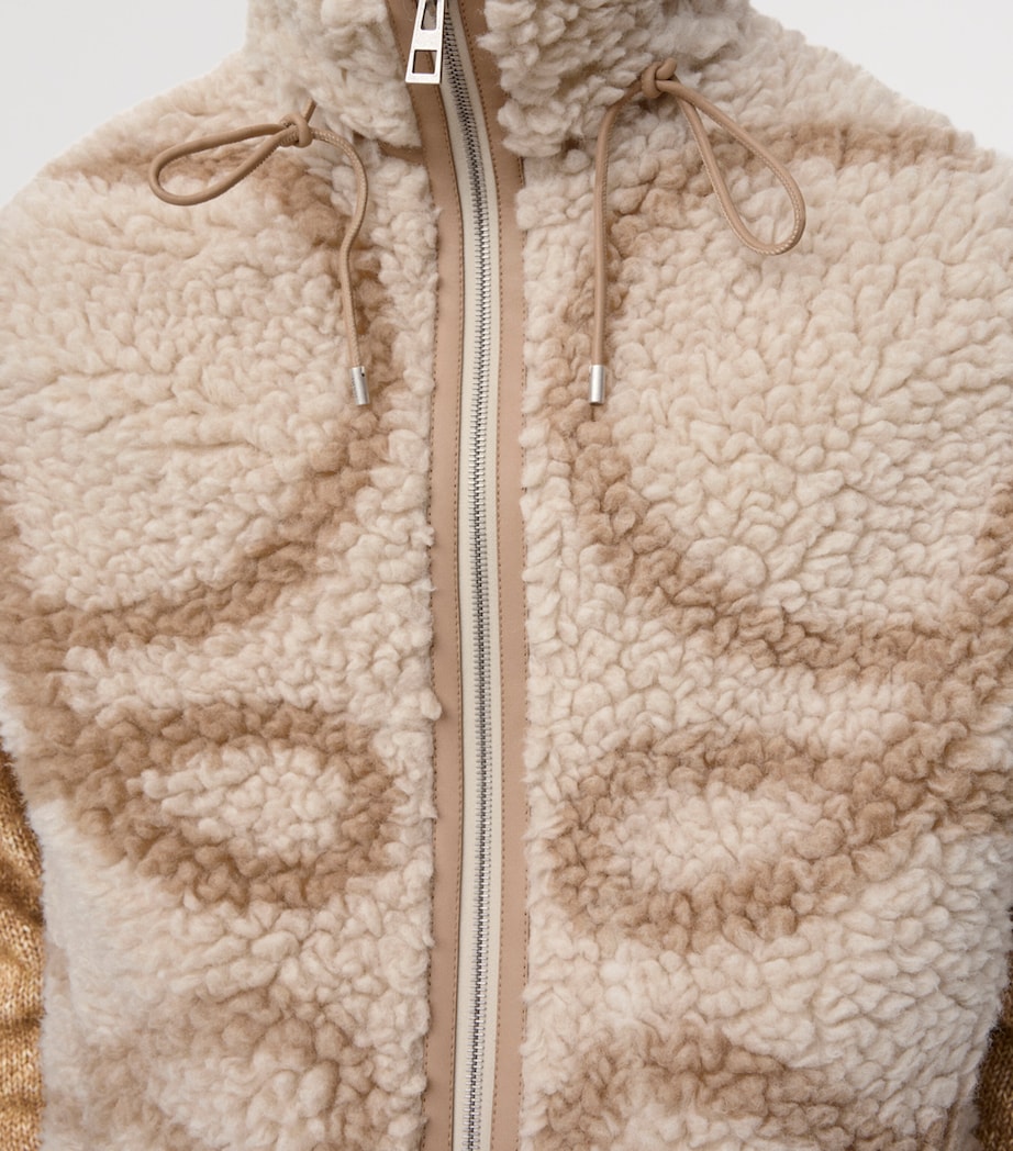 Fleece Anagram Gilet BEIGE/KHAKI GREEN Image 5