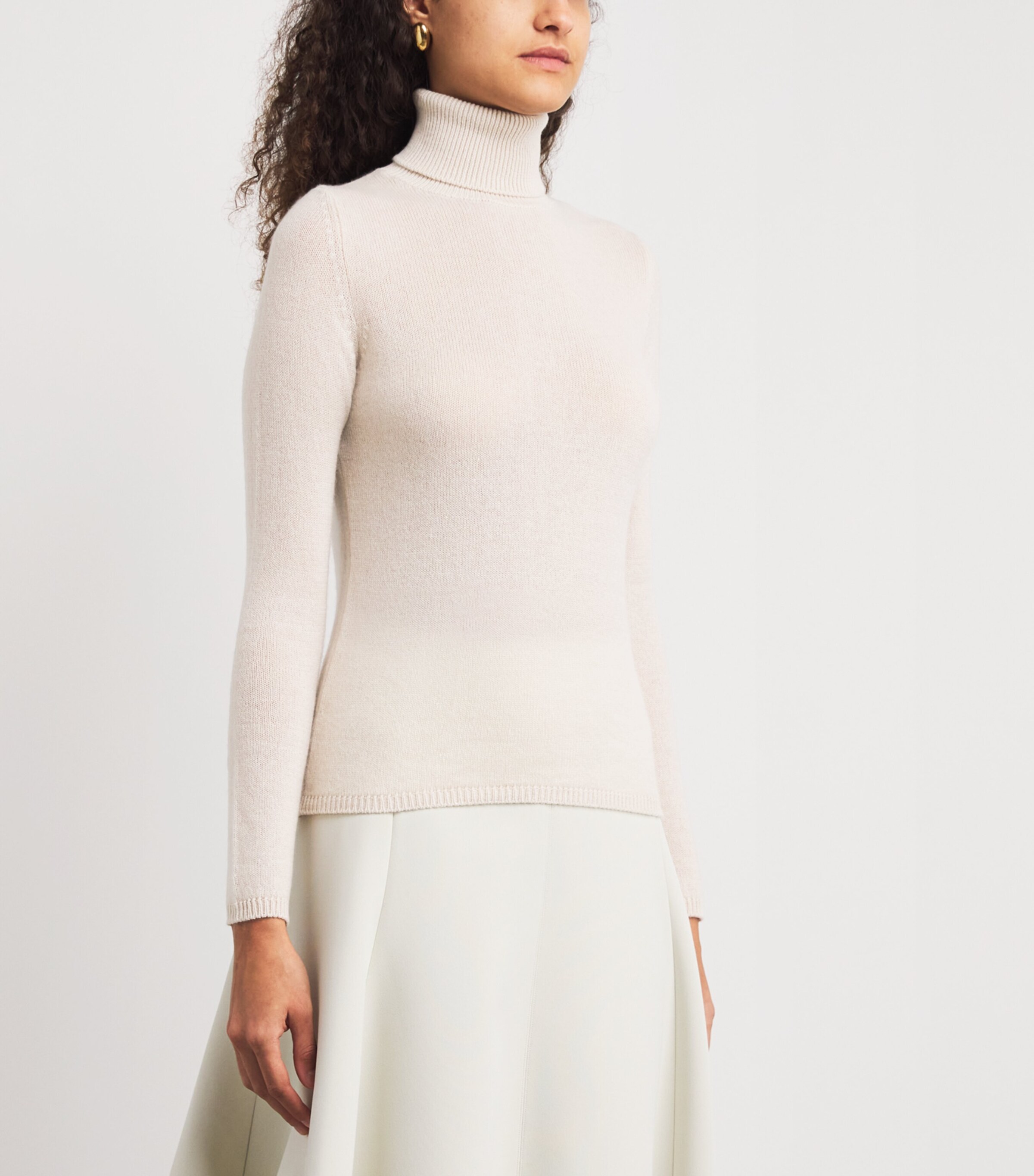 Eleventy Womens Cashmere Rollneck Sweater Sabbia Image 3