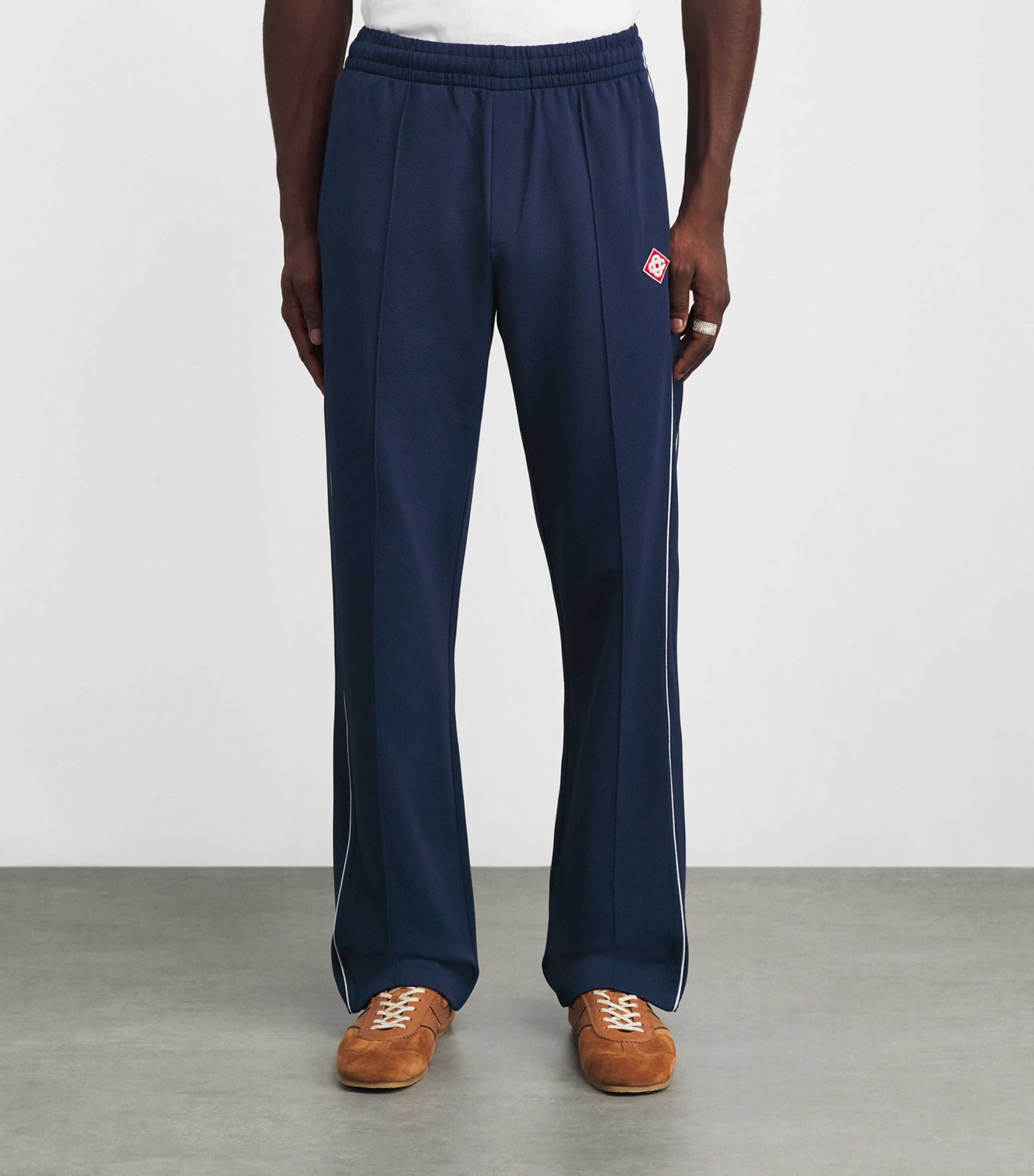 Piqué Track Pants NAVY Image 3