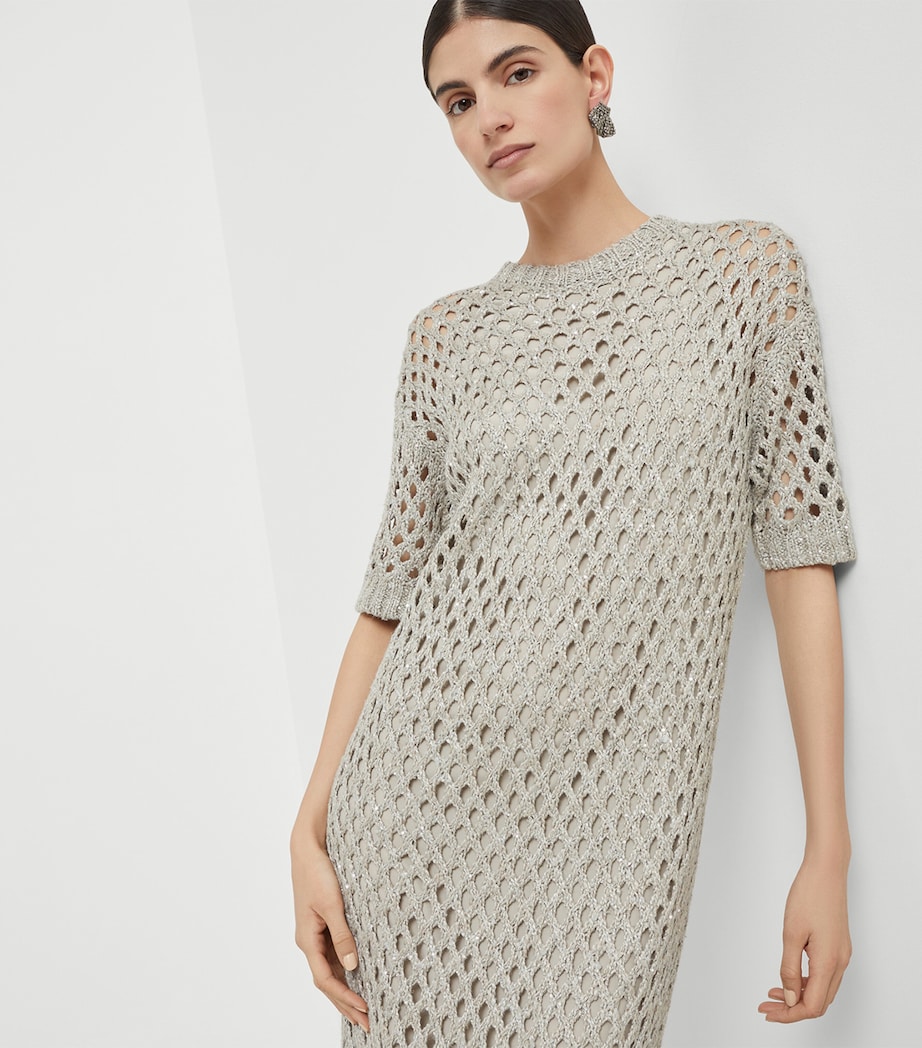 Net Dazzling Knitted Midi Dress C9593 Image 5