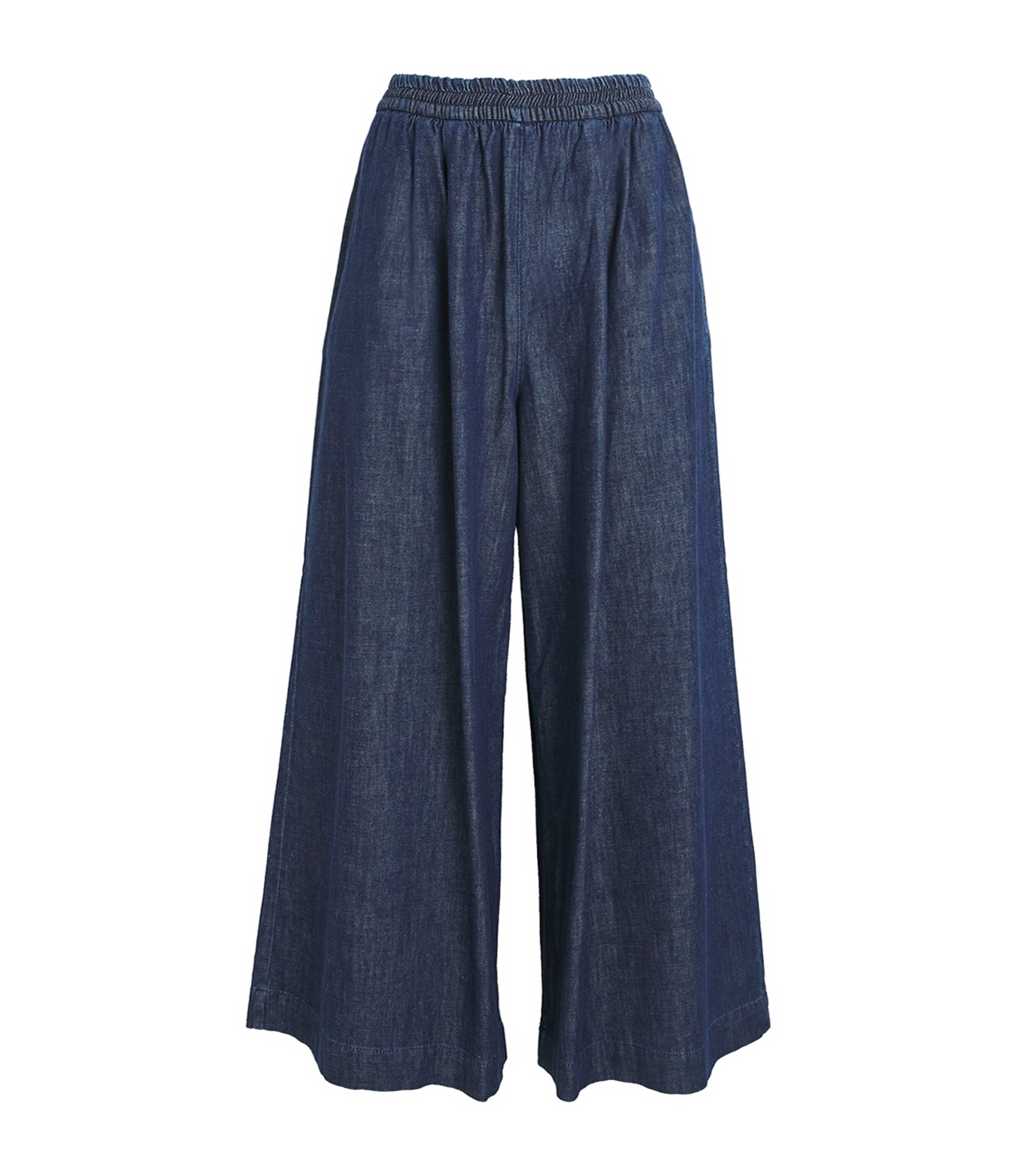 Weekend Max Mara Elasticated Wide-leg Jeans In Blue