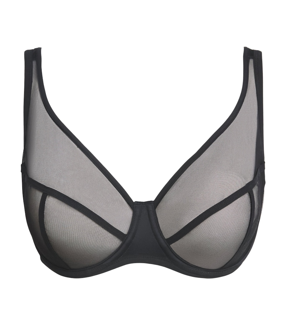 Maison Lejaby Womens Nufit Panelled Bra Black Image 1