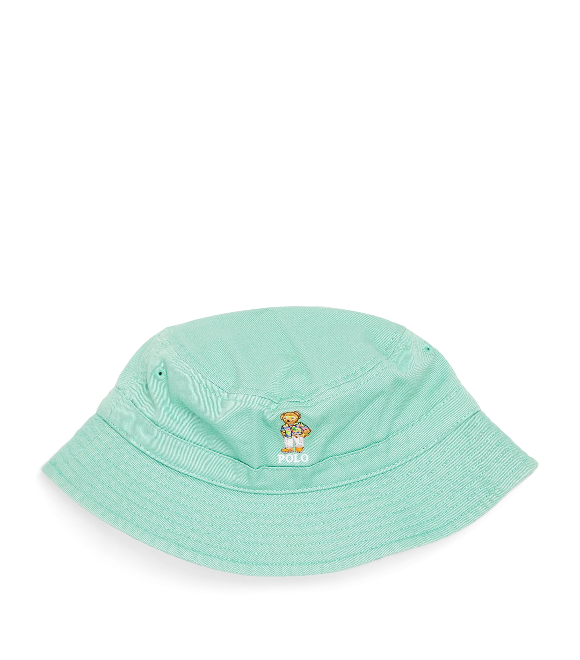 Shop Ralph Lauren Polo Bear Bucket Hat In Green