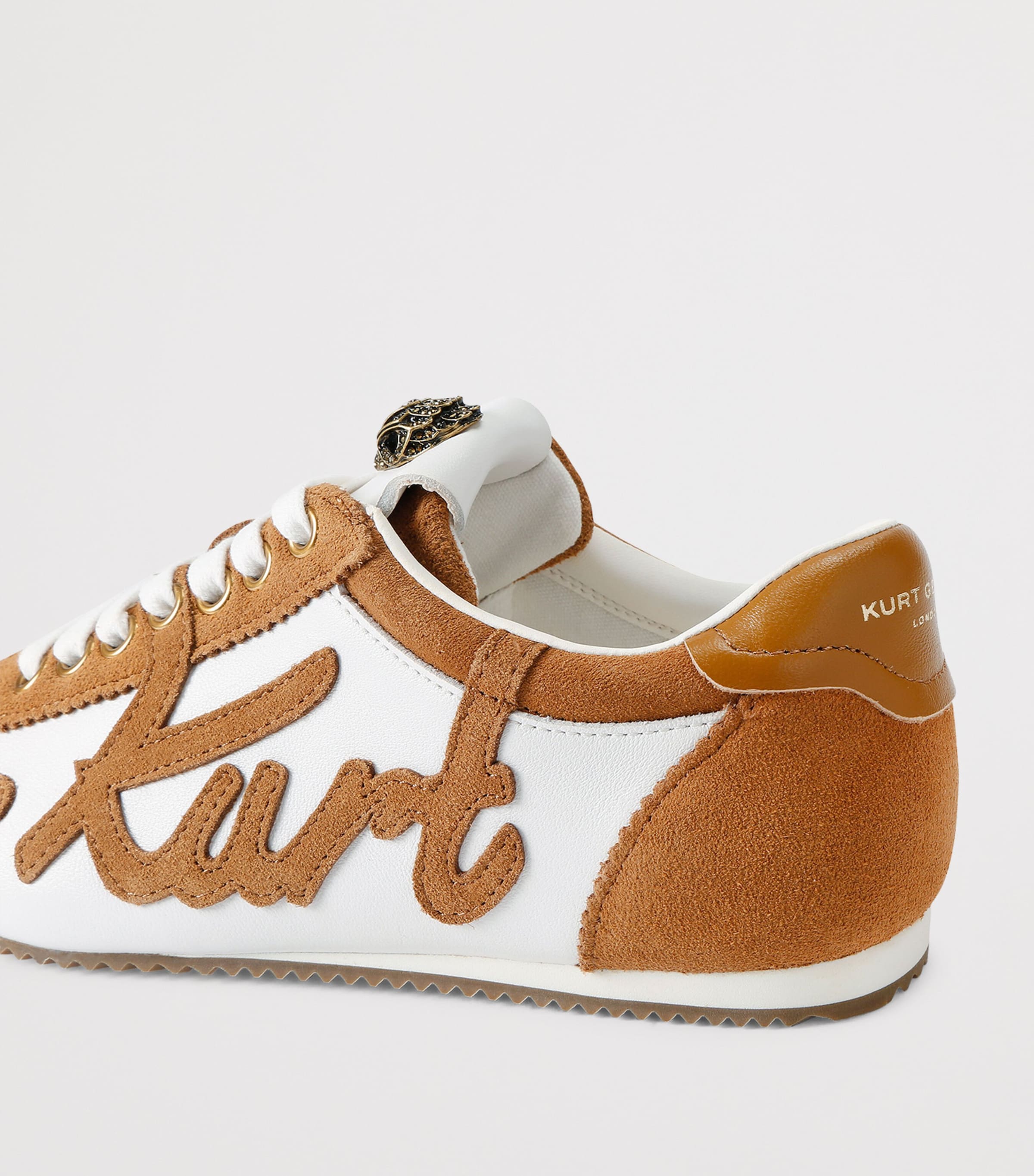 Kurt Geiger London Leather-Suede Islington Sneakers Tan Comb Image 3