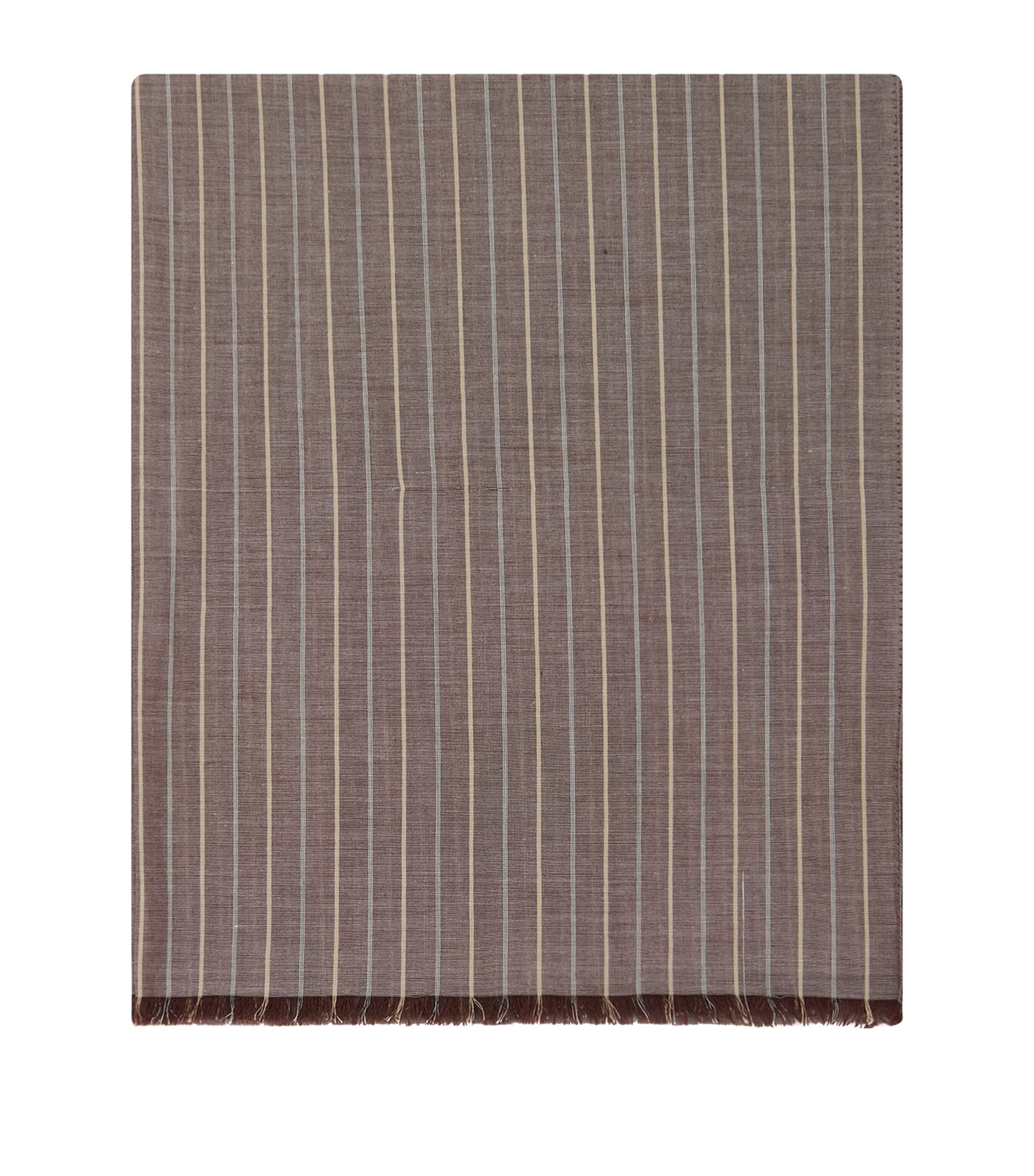 The Row Guel Cotton Stripe Scarf In Brown