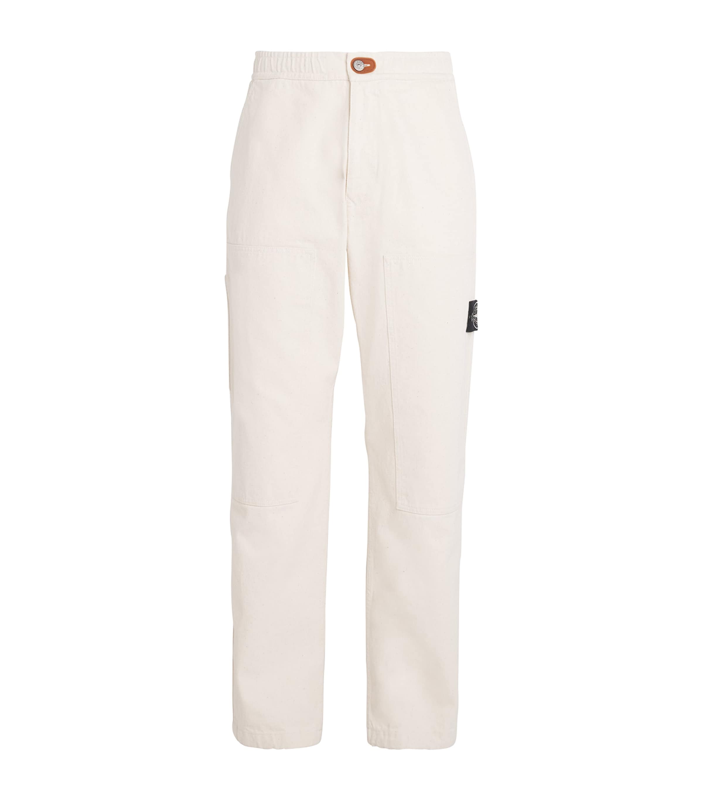 Stone Island Raw Beauty Cotton Gabardine Pants In Neutral