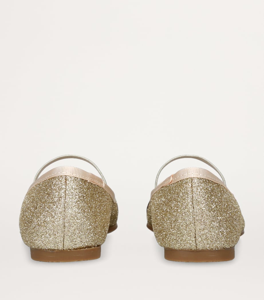 Glittered Tallie Mary Jane Flats GOLD Image 2
