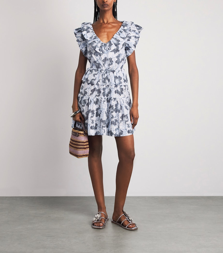 Ulla Johnson Womens Cotton-Blend Celie Mini Dress Ciel Image 2