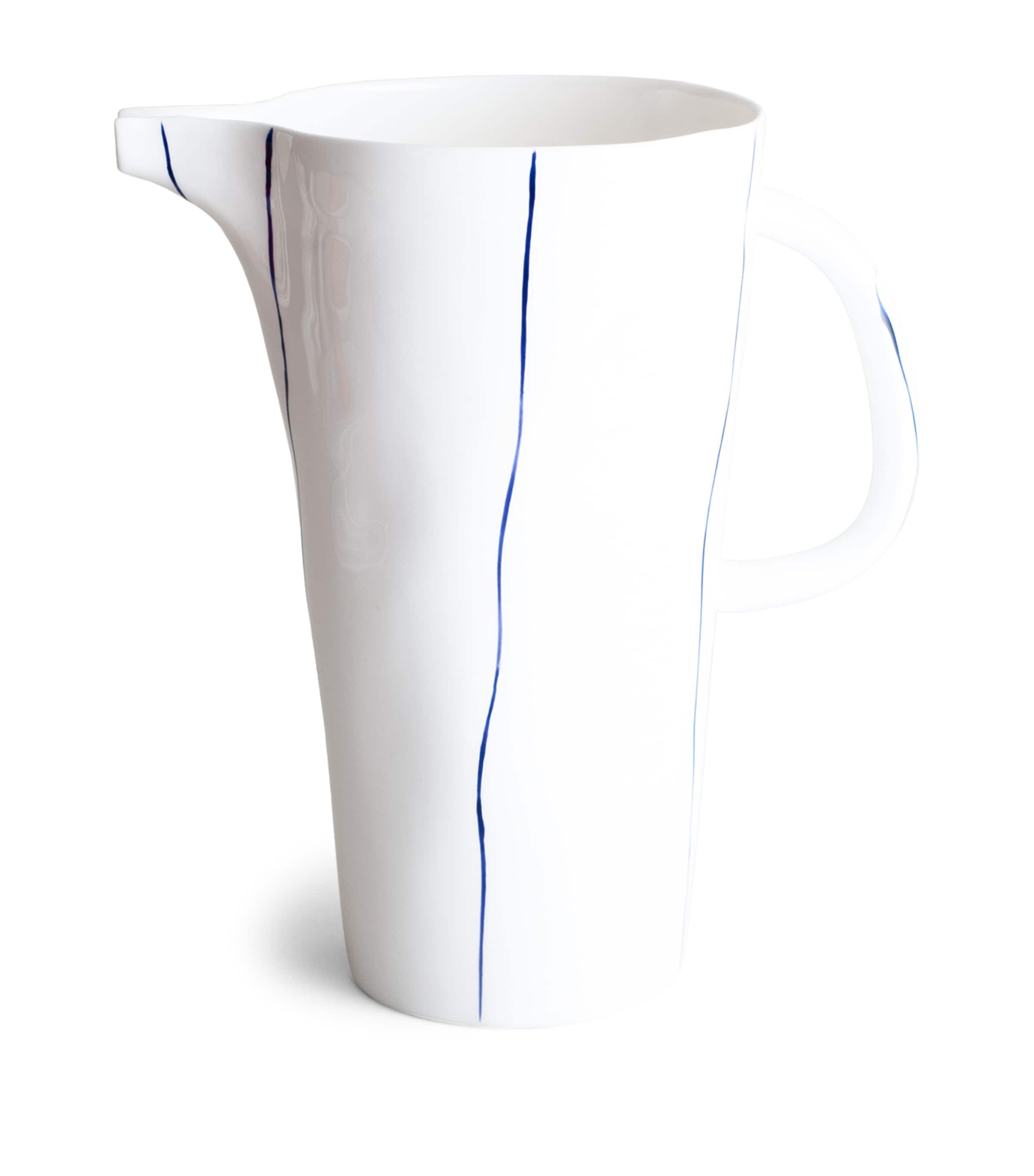 Feldspar Stripe Water Jug In White