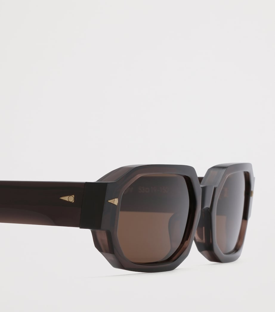 Ahlem Jules Angular Rectangle Sunglasses Mokalgt/ Brown Image 3