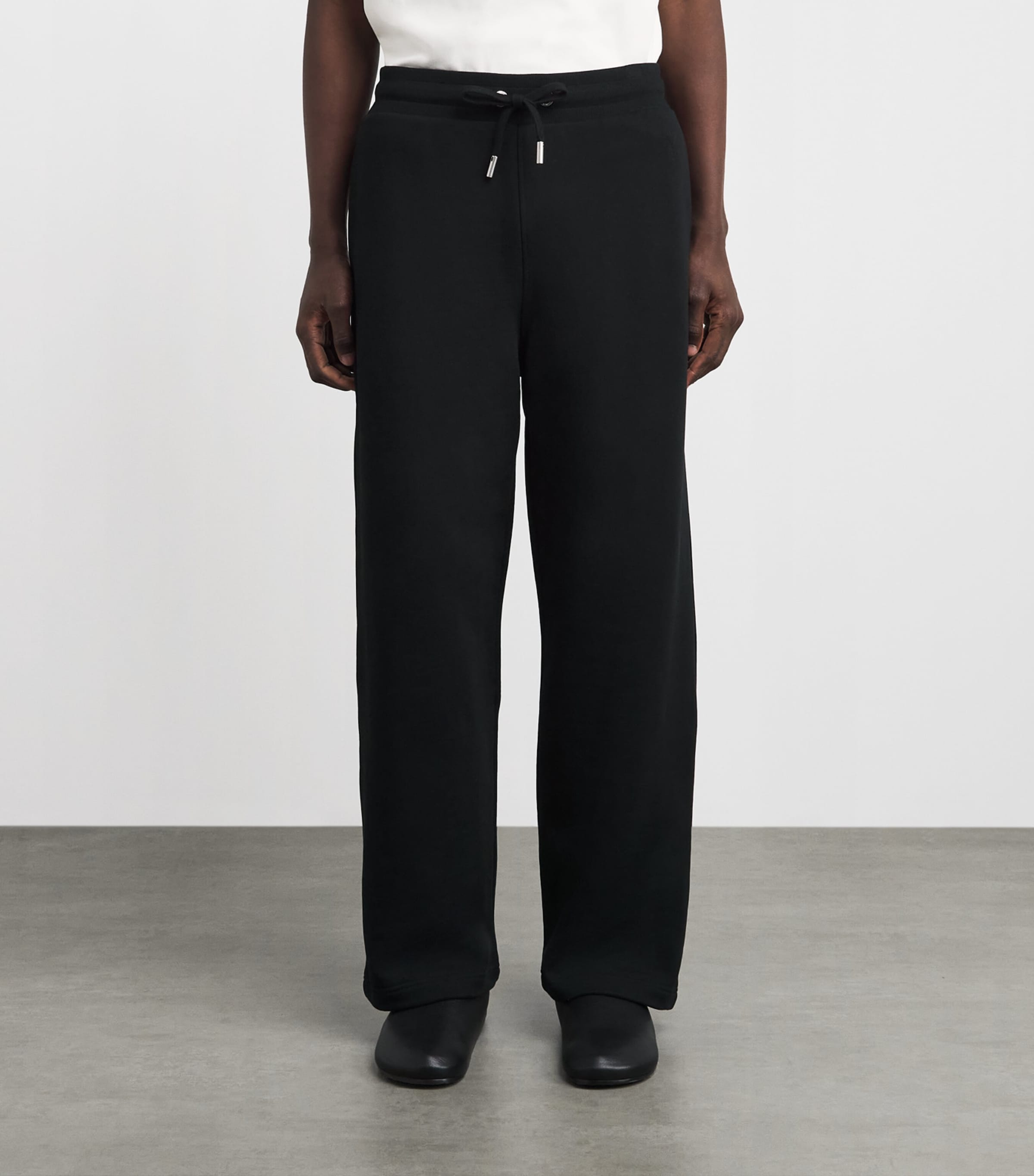 AMI Paris Mens Cotton Ami de Coeur Sweatpants Noir Image 4
