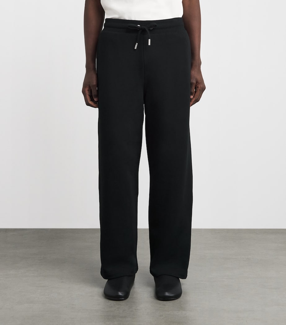 AMI Paris Mens Cotton Ami de Coeur Sweatpants Noir Image 4