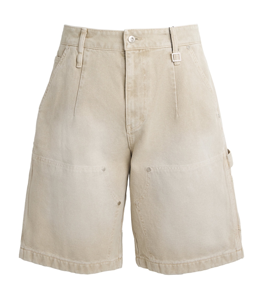 Wooyoungmi Mens Cotton Carpenter Shorts Beige Image 1