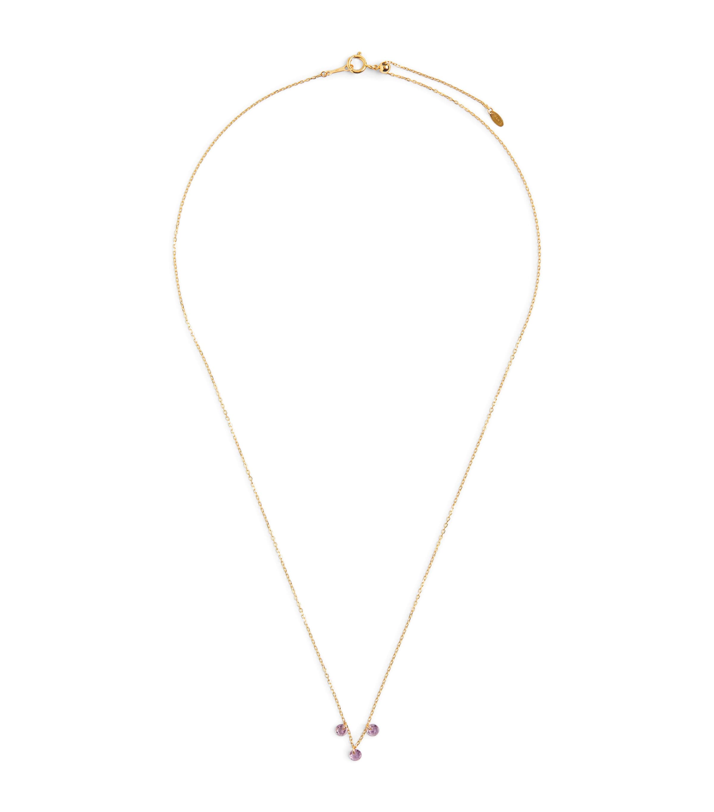 Persée Yellow Gold and Sapphire La Vie en Rose Necklace | Fine Jewellery | Fine Necklaces | Pendants | Designers | Persee