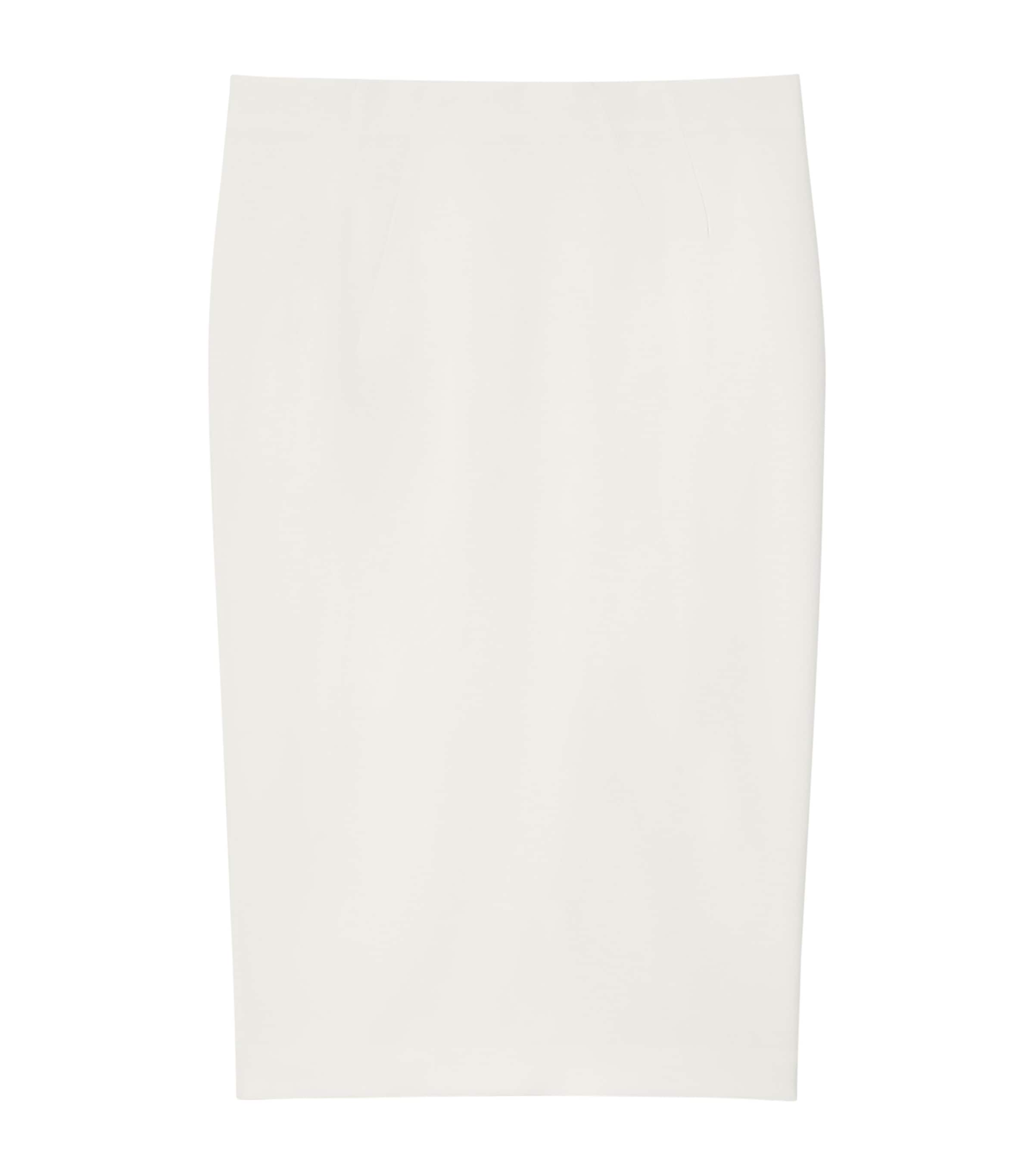 Marina Rinaldi Womens Cady Midi Pencil Skirt Ivory Image 1