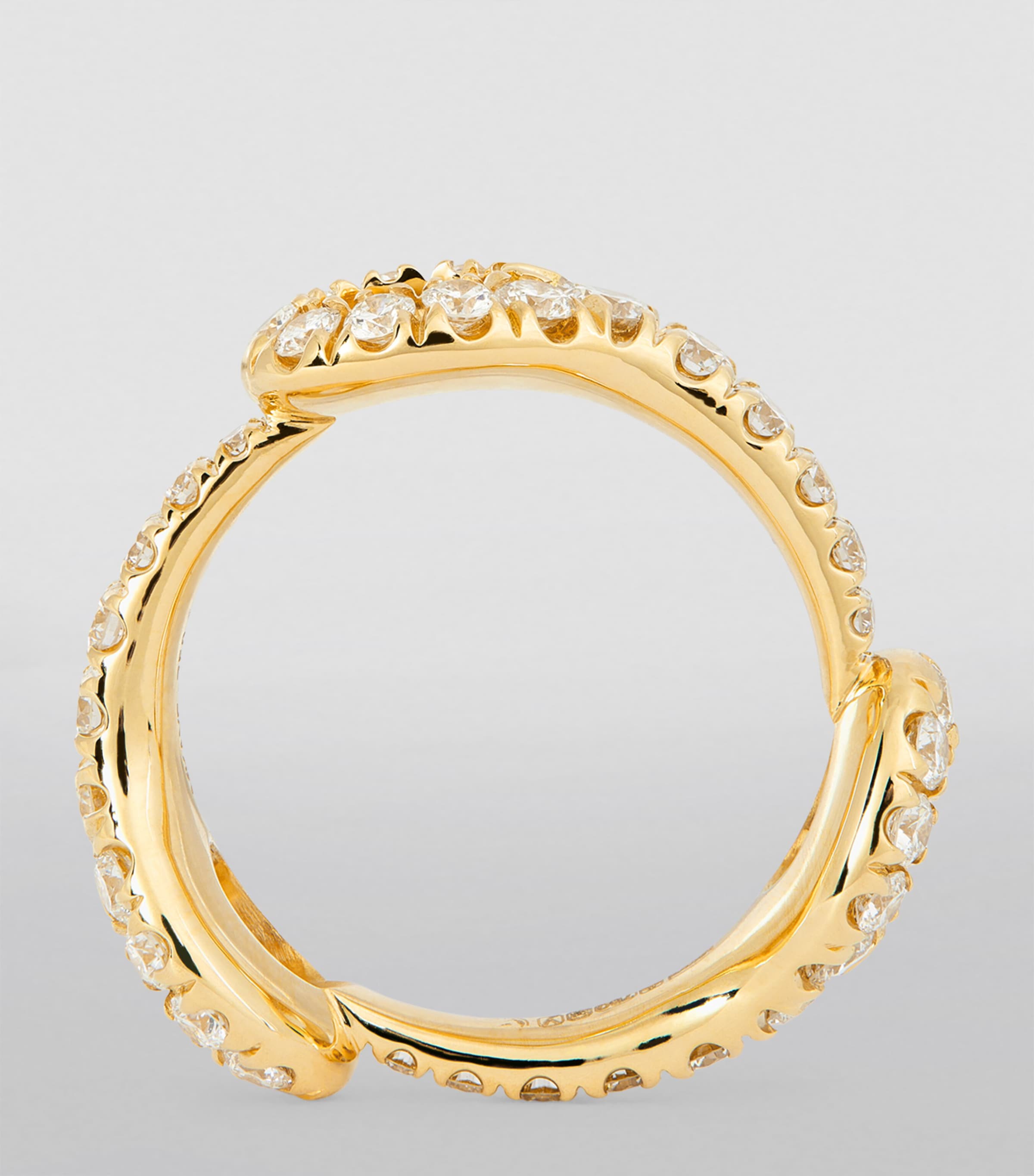 Yellow Gold and Diamond Medium Lola Needle Ring YELLOW GOLD Image 2