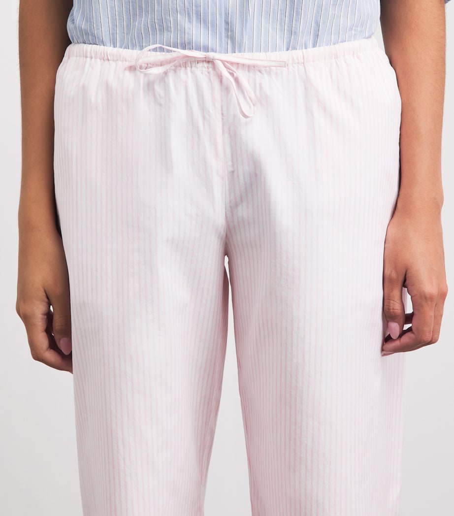 Suzie Kondi Womens Cotton Stripe Pan Trousers Blush Stripe Image 3