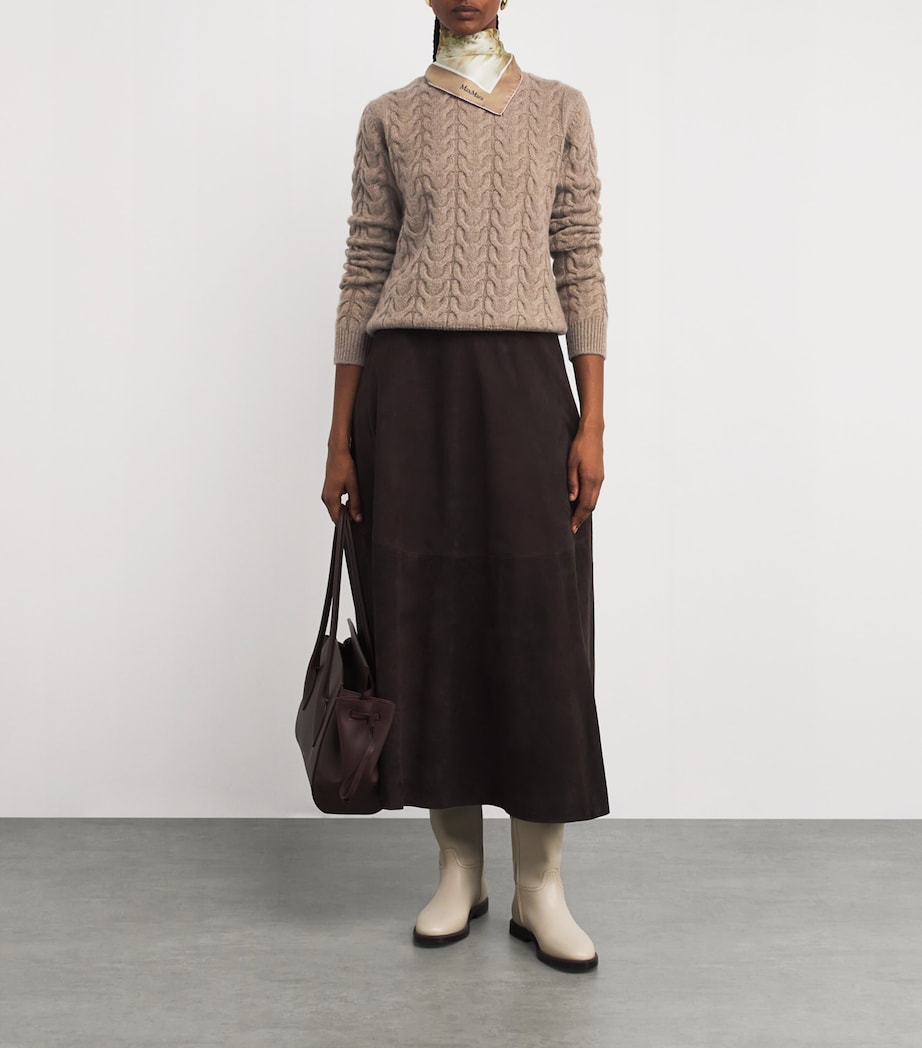 Cashmere Cable-Knit Sweater CAMEL Image 2