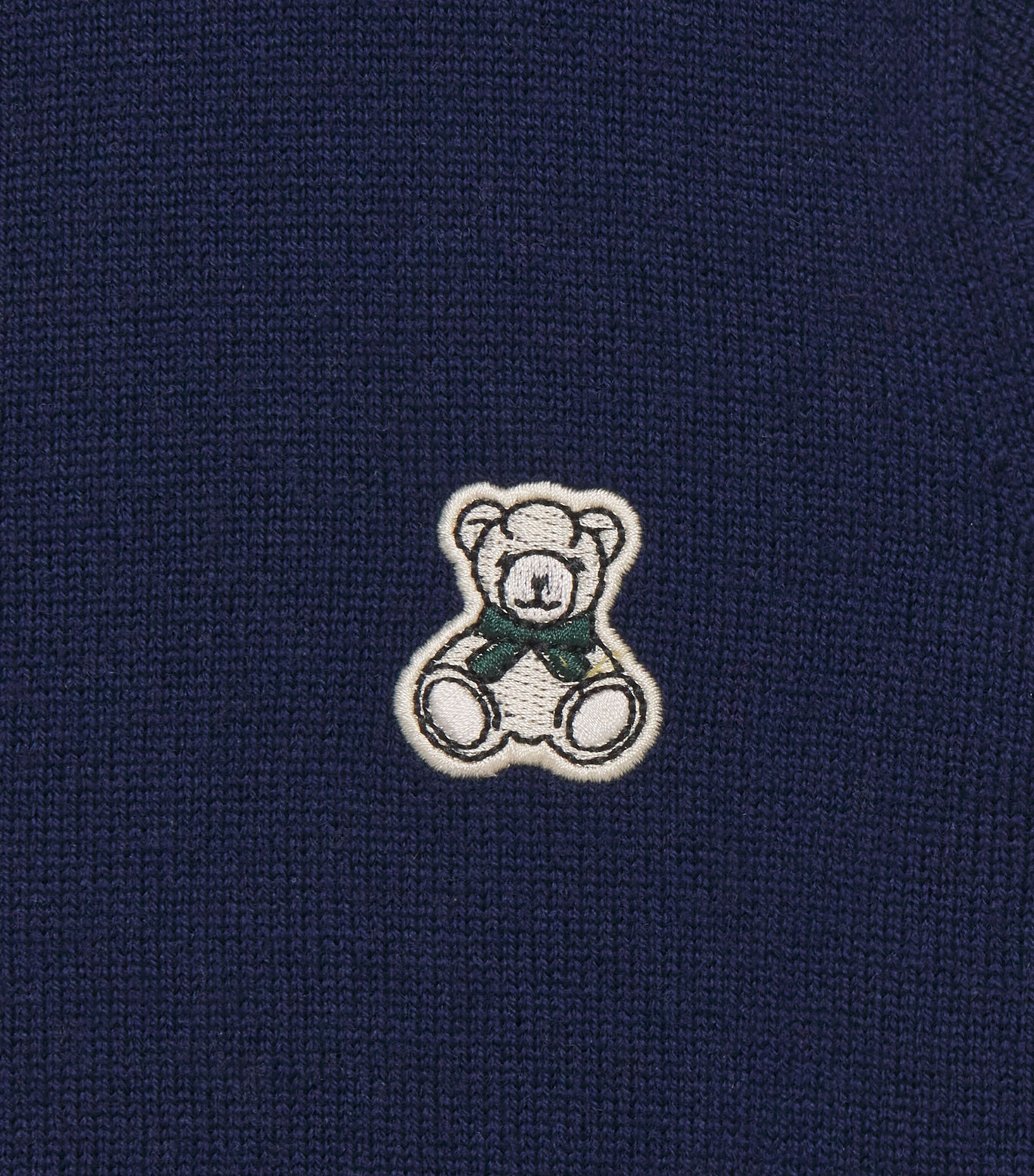 Harrods Henry Bear Polo Sweater (2-8 Years) Navy Image 3