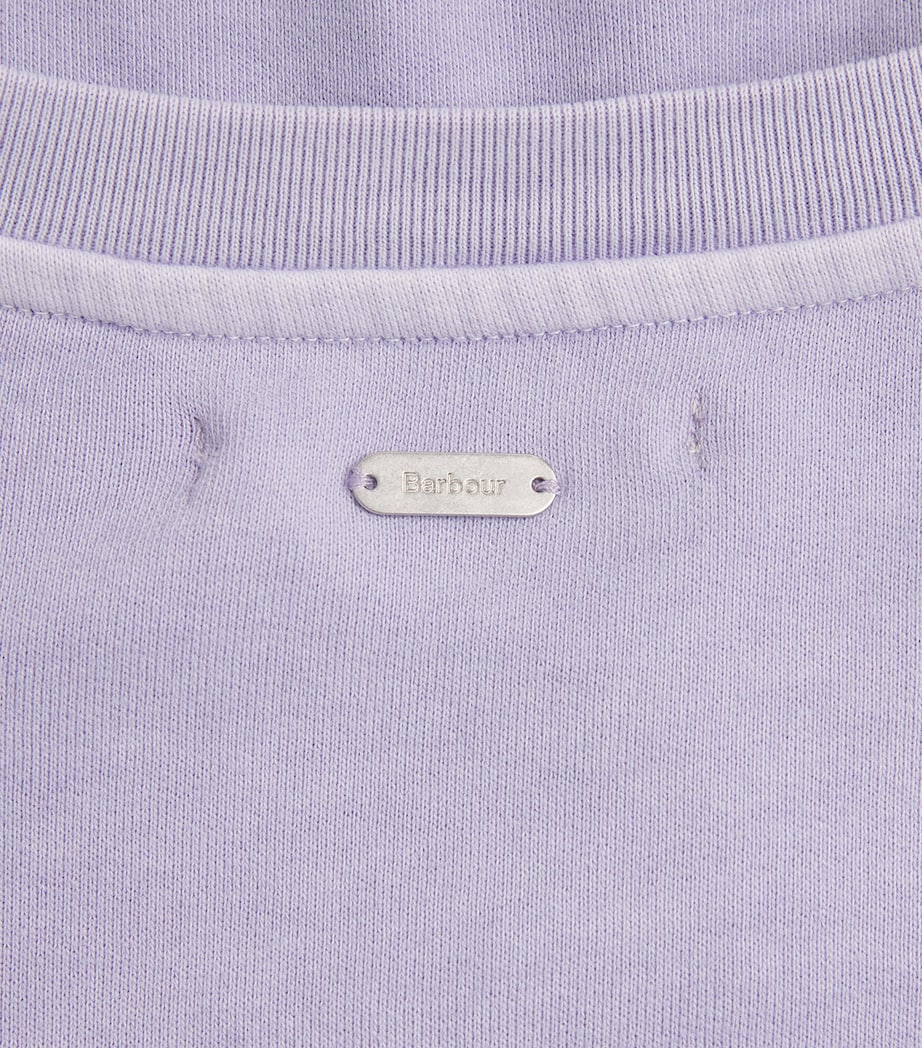 Barbour Womens Cotton Selena Sweatshirt Heather Mist Image 6