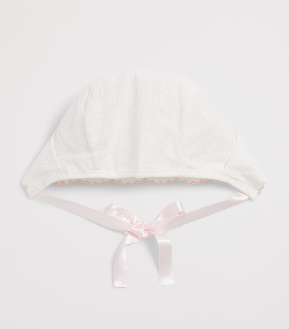 PEPA LONDON Linen-Silk Bonnet Pink Image 2