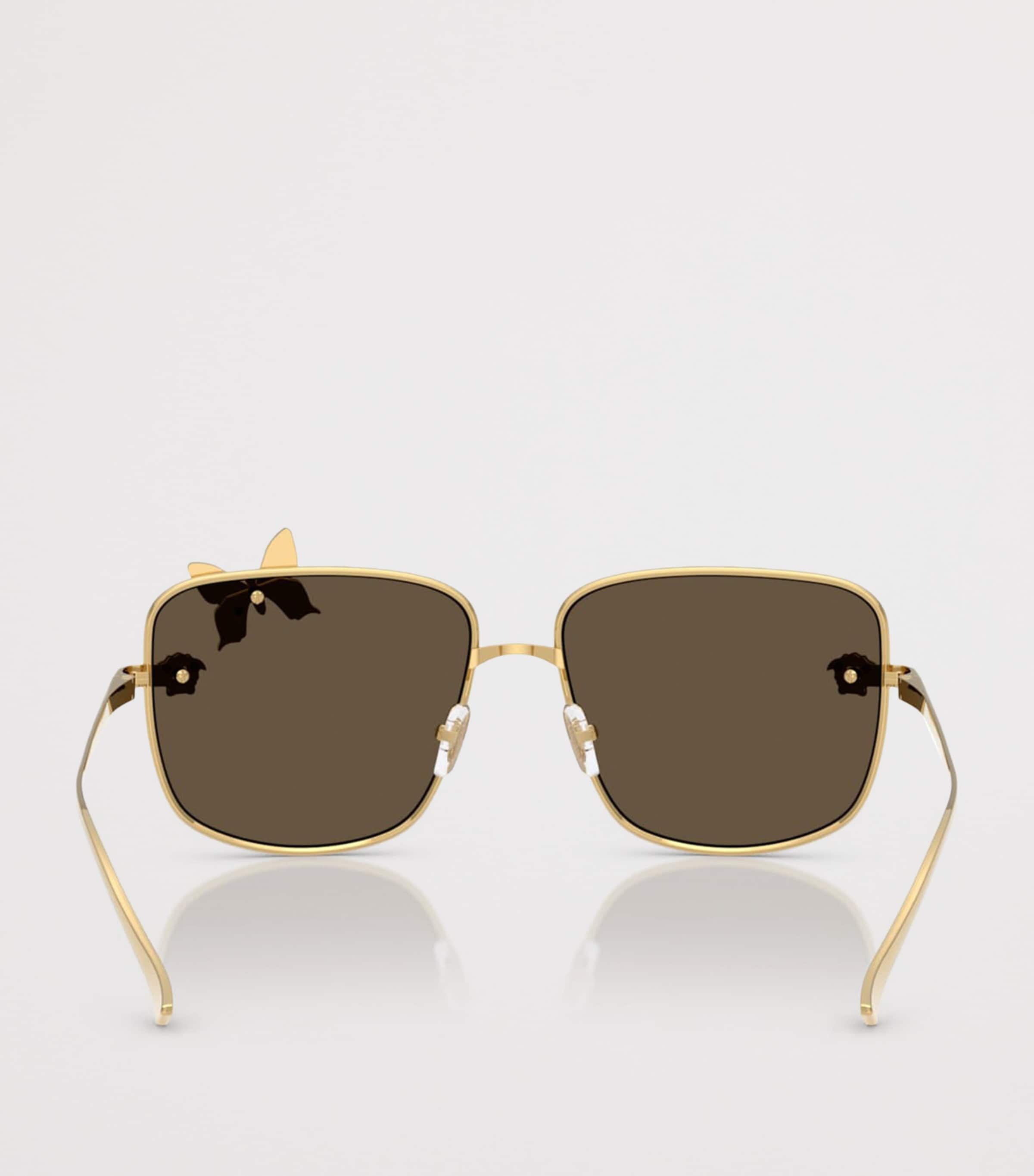 Versace Square Butterfly Sunglasses Gold Image 4