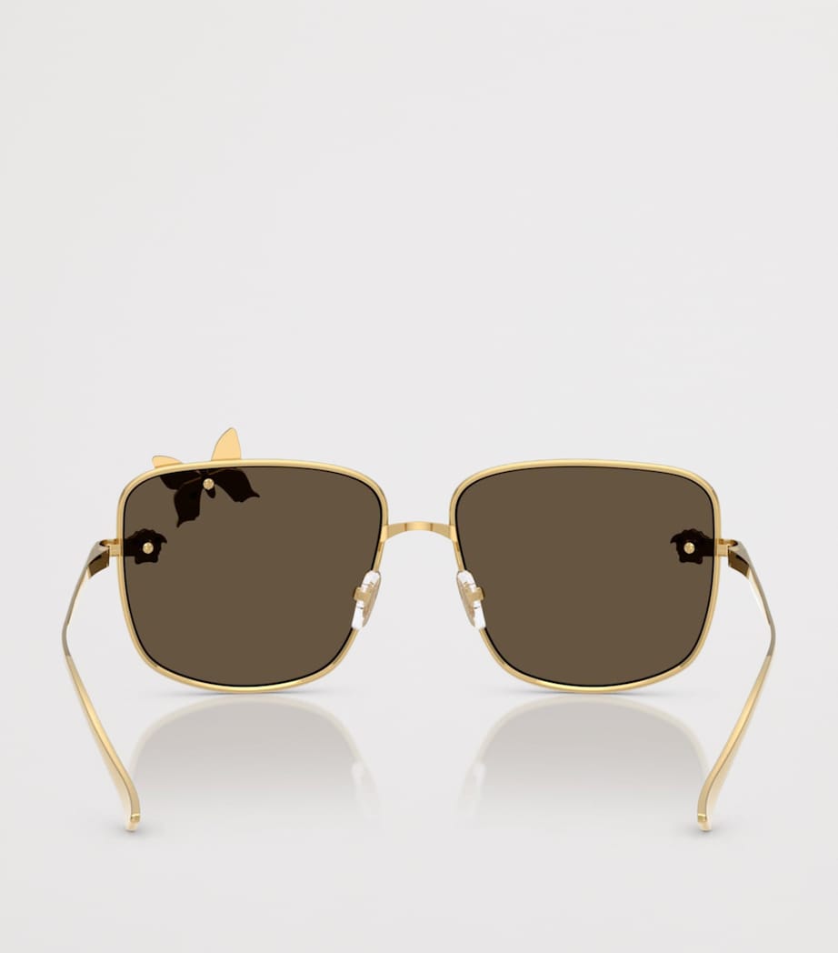 Versace Square Butterfly Sunglasses Gold Image 4