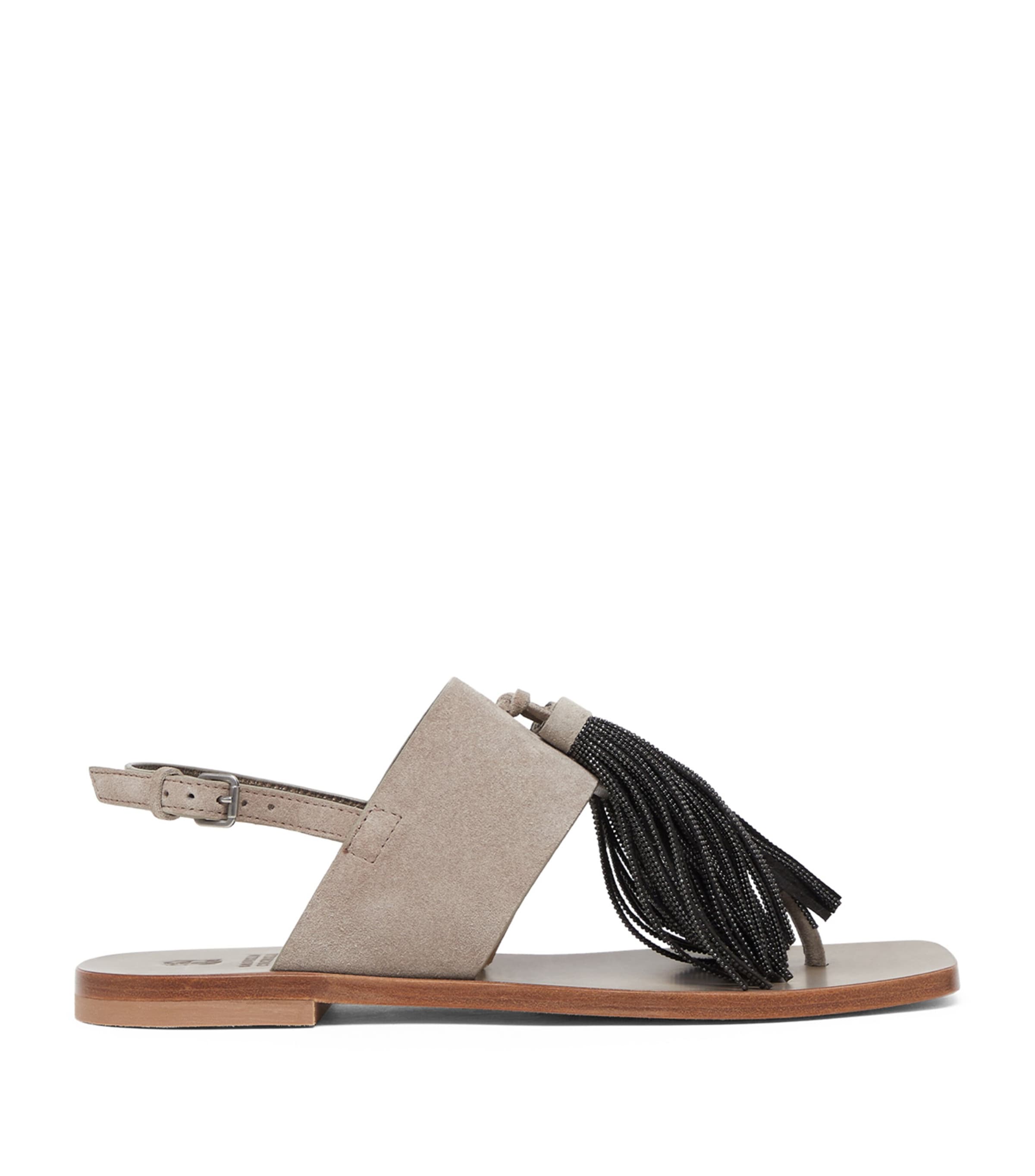 サンダル BRUNELLO CUCINELLI Nappa leather sandals with Precious Strap Brunello Cucinelli Nappa Leather Sandals With Strap