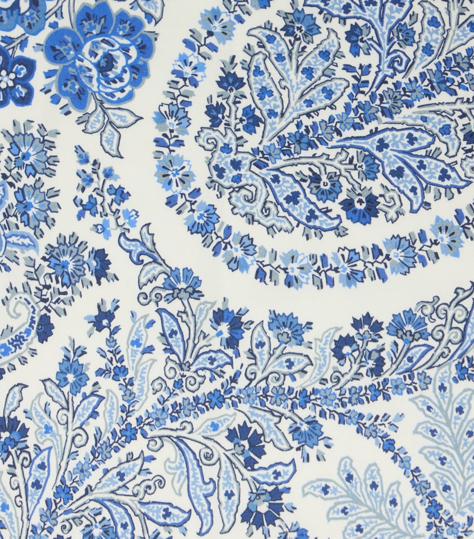Etro Cotton Amalia Cushion (45cm x 45cm) Print On Blue Base Image 3