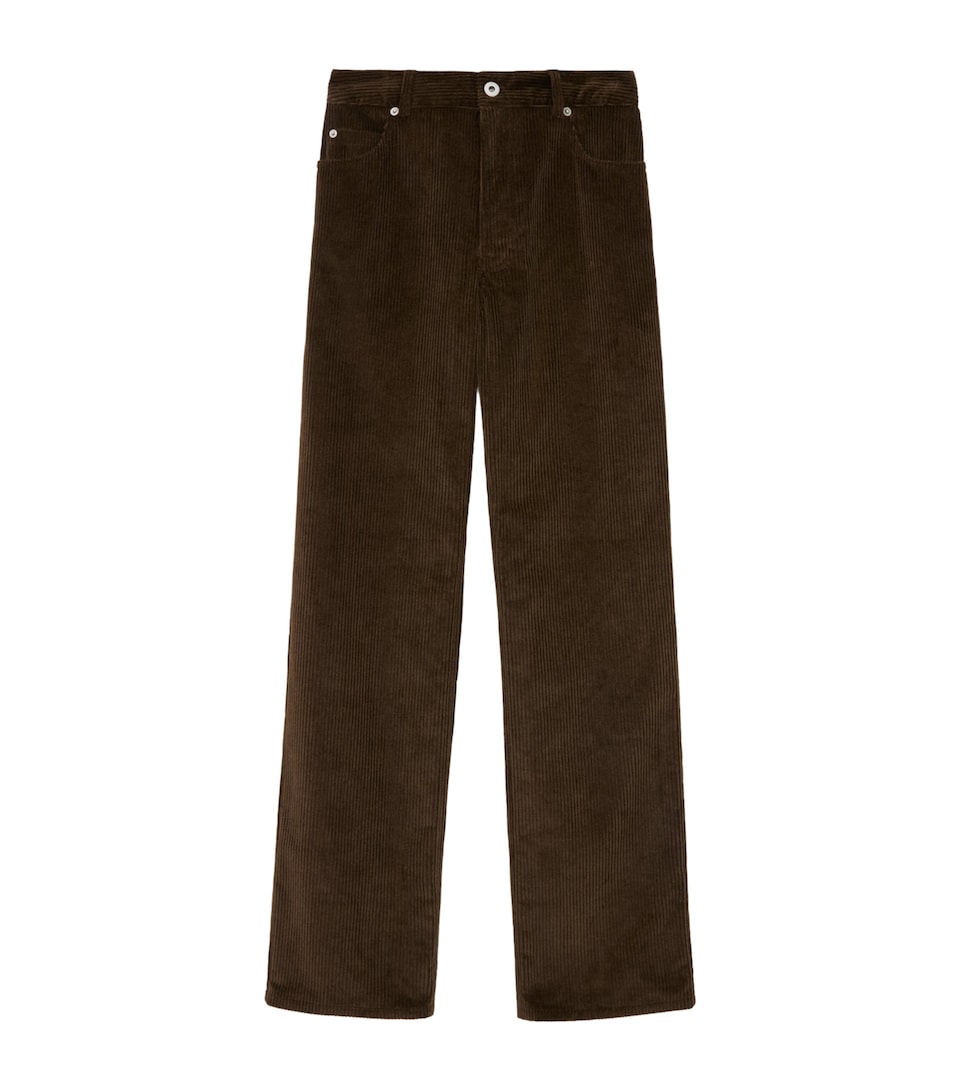 LOEWE Corduroy Straight-Leg Trousers Brown