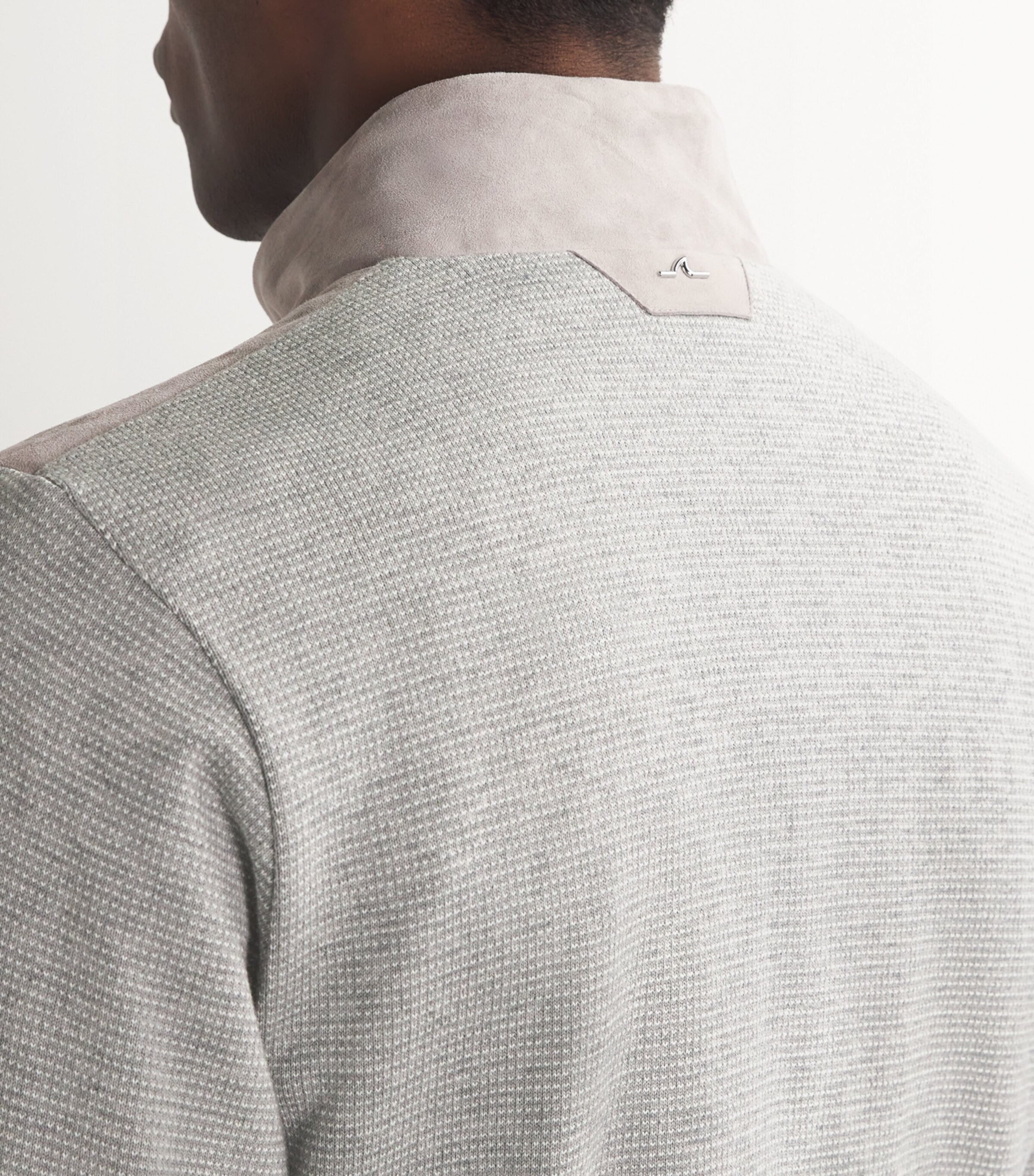 Suede Zip-Up Jacket 376BRHT WHT-MN MST Image 6